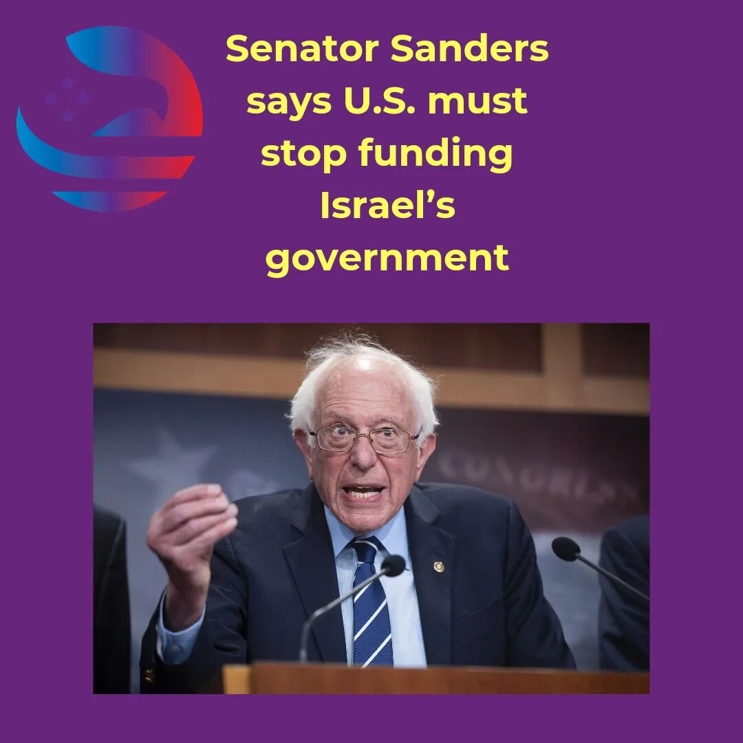 Sanders calls on the United States to stop funding Israel. #ngp #israel #nextgenpol #bernie #ceasefirenow #ceasefirenowingaza