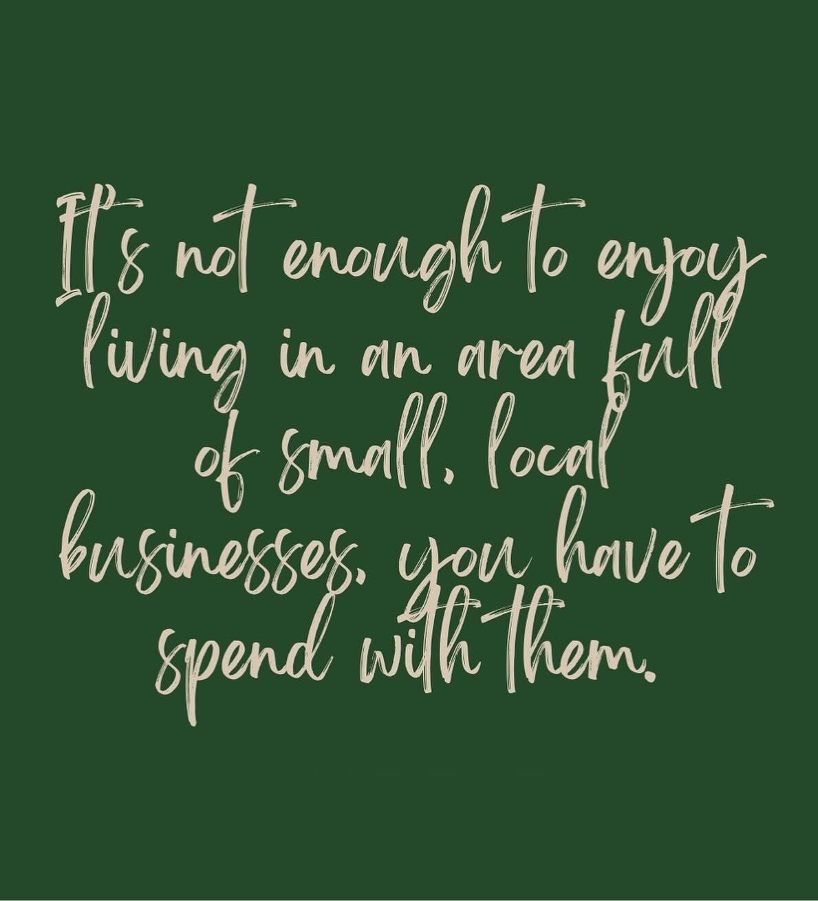 Just a couple of parting thoughts and a reminder to support small businesses when you can.

1) Living in a lovely neighbourhood full of beautiful shops, restaurants, cafes, salons, etc brings a lot of joy to the residents but these businesses need pu