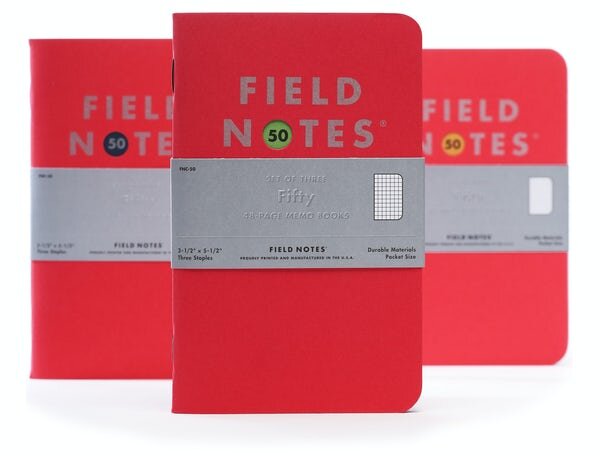 Field Notes pocket size notebook set with red French Paper covers. Graph paper inside.