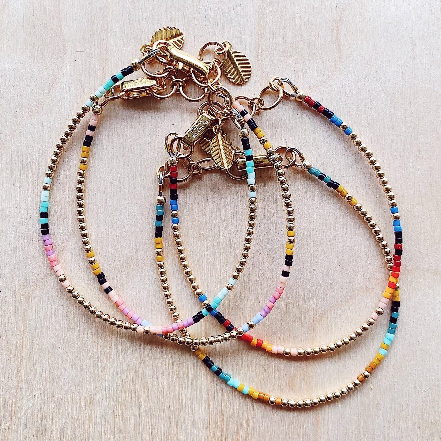 New! Our best-selling beaded bracelets are back! Colorful stacking bracelets inspired by mountain flowers and nature&rsquo;s landscapes. 

Perfect all on their own + a great addition to your bracelet stacks! 

Visit Domestica.shop today (Link In Bio)