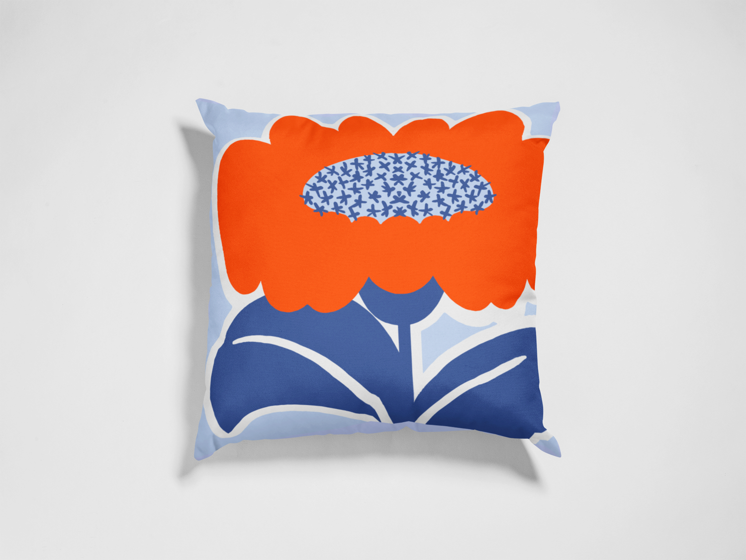 New! July 4th Red, White And Blue Big Daisy Design Retro Modern