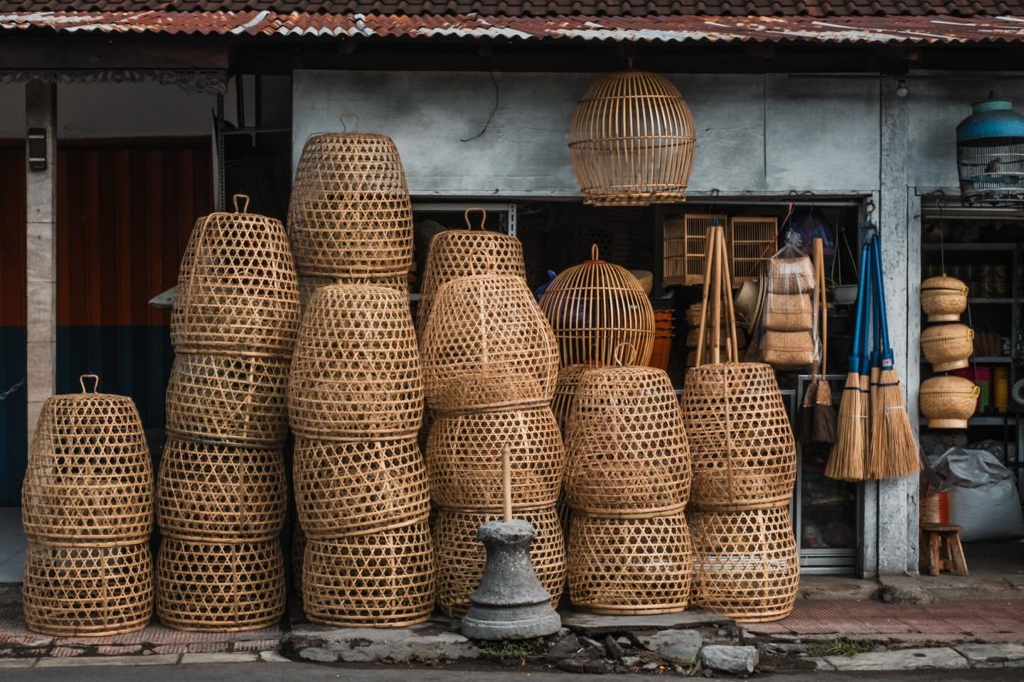 Basket shop in Singaraja. November 2025
