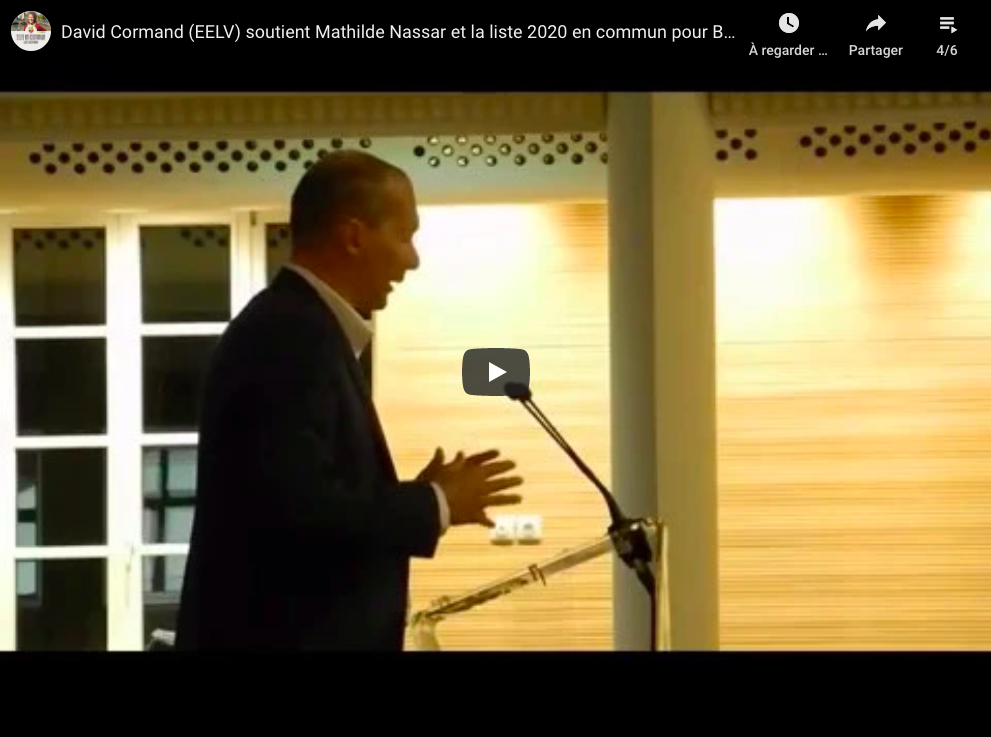 David Cormand (EELV) soutient Mathilde Nassar et la liste 2020 en commun pour Belfort