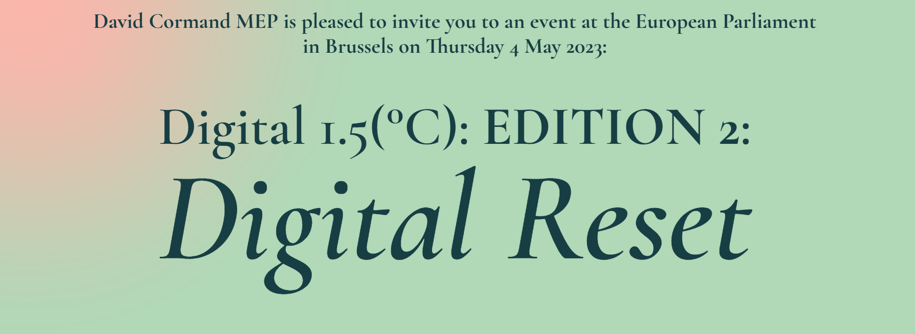 Deuxième édition du “Digital 1.5(°C)” : Digital Reset
