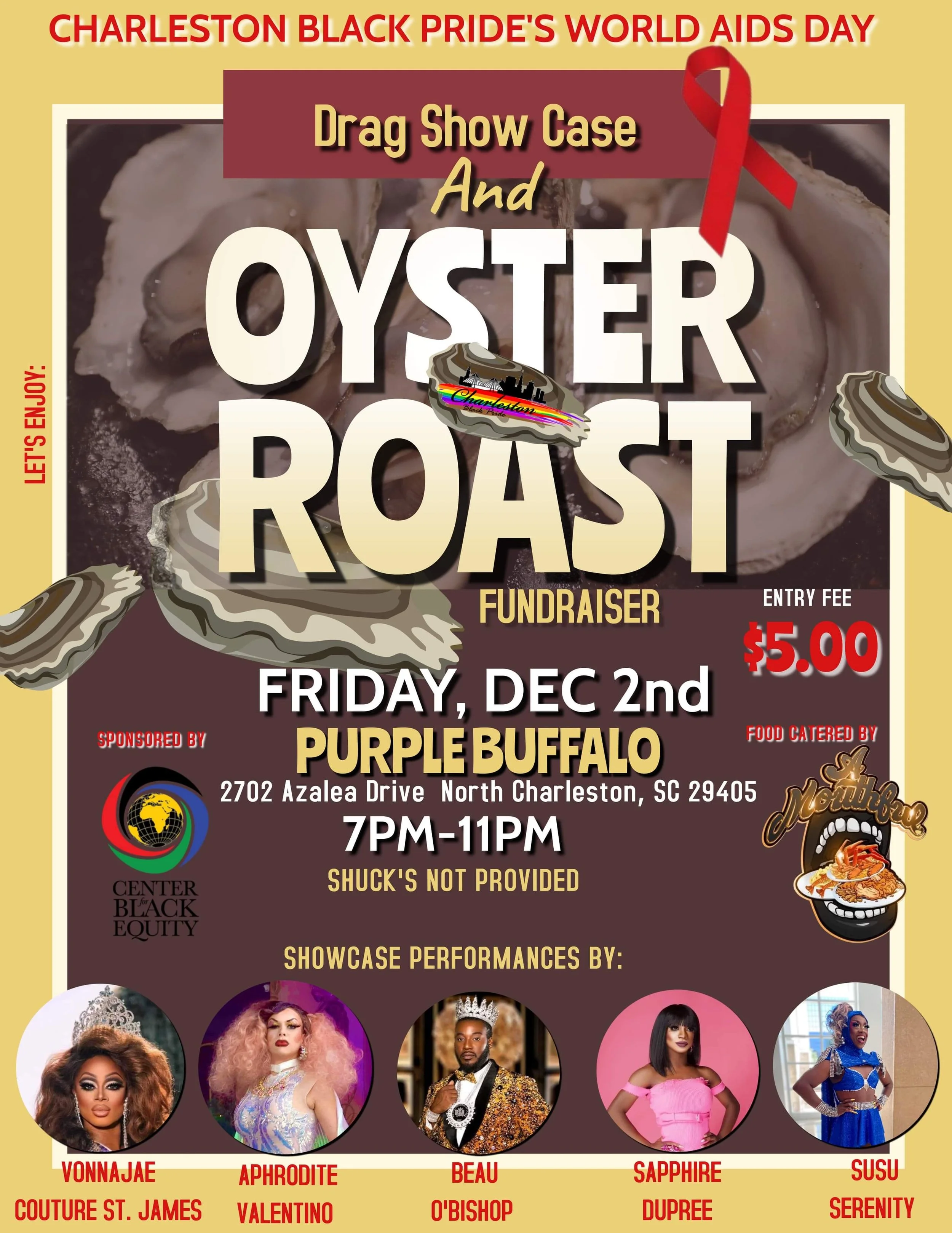 Drag Showcase &amp; Oyster Roast Coat and Toy Drive