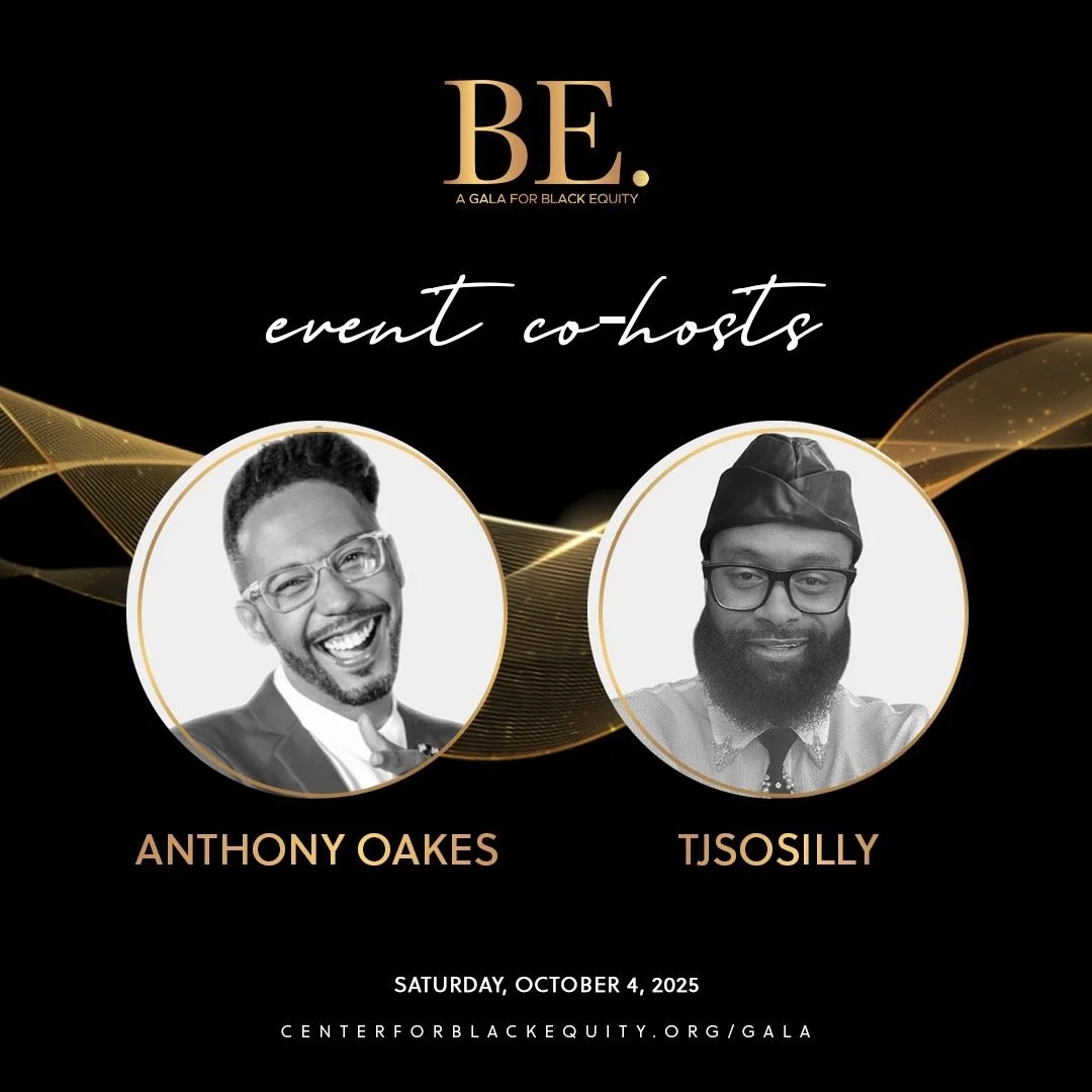 We are thrilled to announce our hosts for the #BEGala program the amazing @anthony_oakes_comedian and @tjsosilly.  This is sure to be a fun filled night of advocacy, joy and liberation as we celebrate pioneers, changemakers and trailblazers. #BlackEq