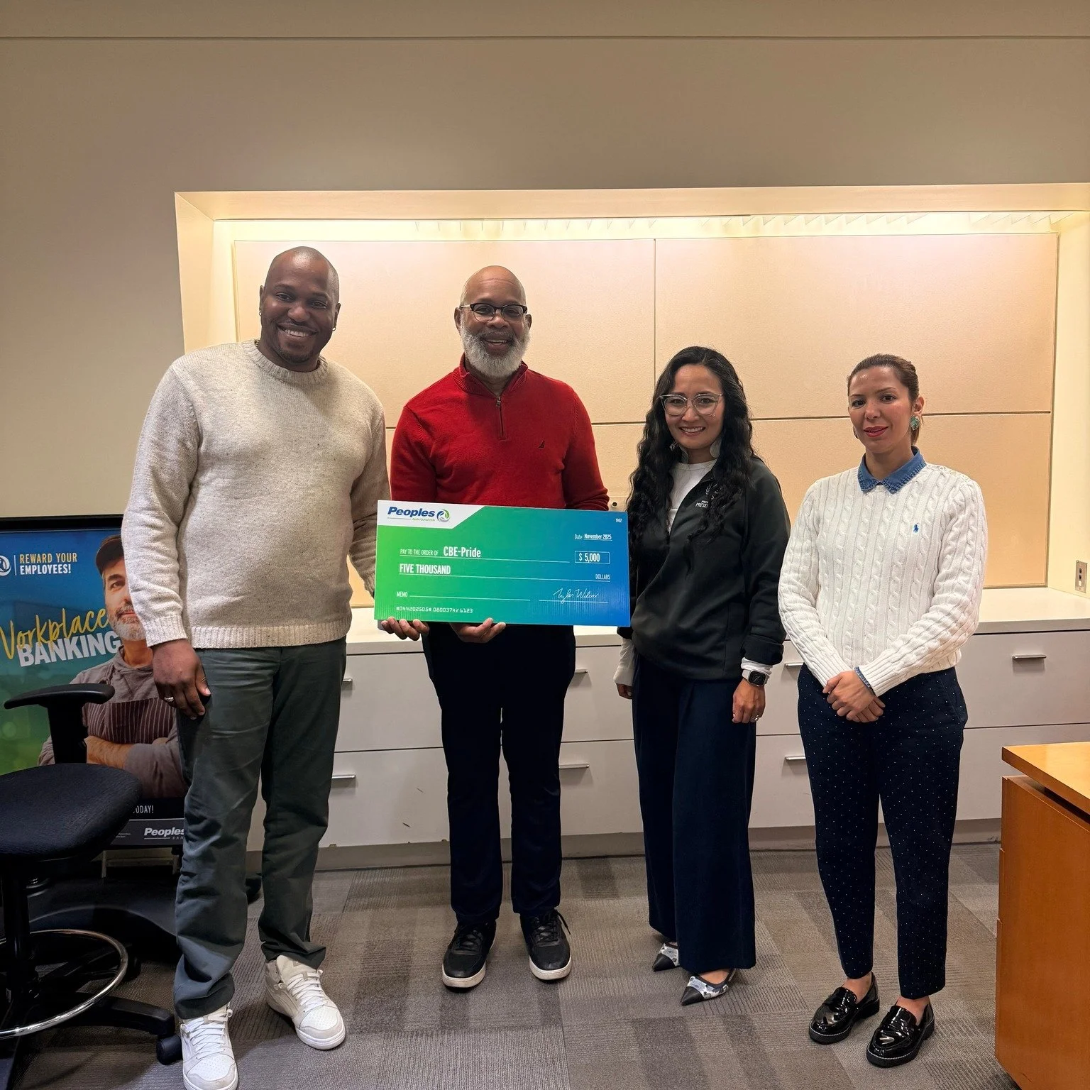 We&rsquo;re proud to share this moment of gratitude! 💙

Our President &amp; CEO Kenya Hutton and Founder Earl Fowlkes joined representatives from @peoples_bank  to celebrate their generous donation supporting the Center for Black Equity&rsquo;s work