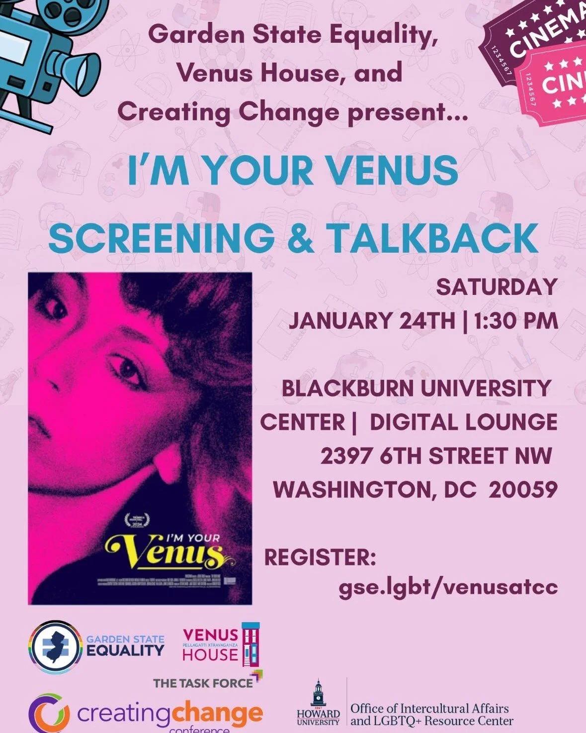 "You wanna talk about reading, let&rsquo;s talk about reading.&rdquo;-Venus Xtravaganza 

🎬✨ I&rsquo;M YOUR VENUS &mdash; Screening &amp; Panel Discussion ✨🎬

Join Garden State Equality, Venus House, and Creating Change for a community screeni