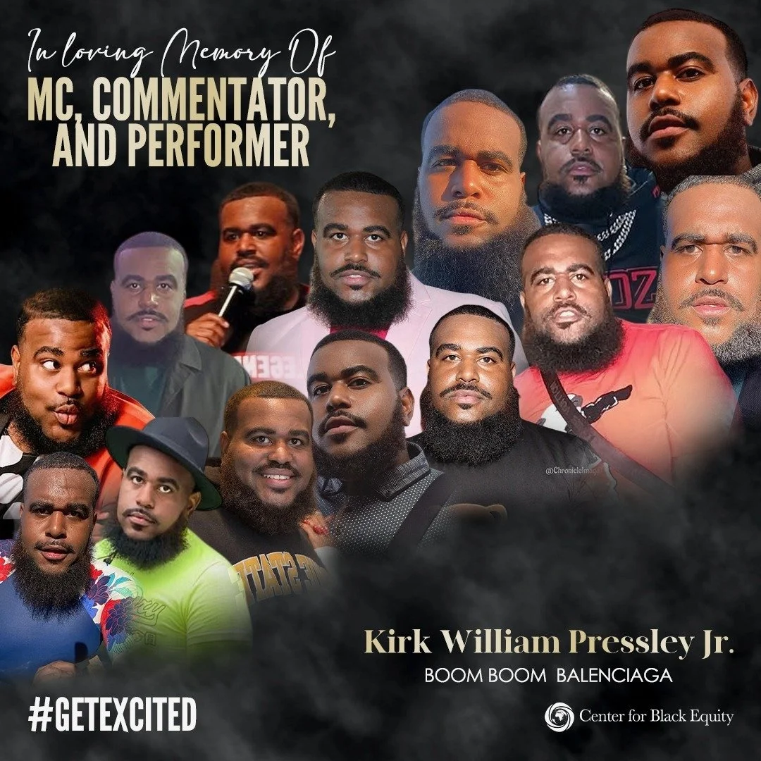 We are heartbroken by the passing of Kirk Pressly, AKA MC Boom Boom Balenciaga. A true force and a core part of DC, and many communities. 

Boom Boom&rsquo;s infectious energy lit up every room and lifted every space he entered.

The our community ha