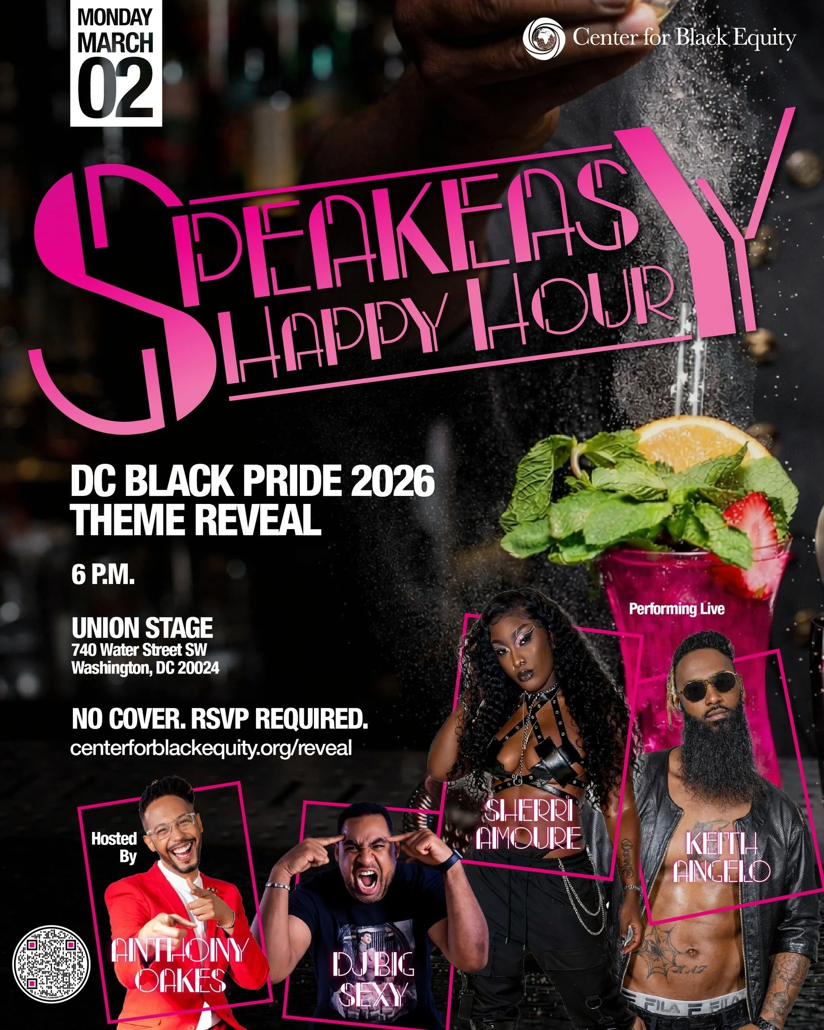 🍸✨ THE REVEAL STARTS HERE ✨🍸

DC Black Pride 2026 loading&hellip;

Join us for our Speakeasy Happy Hour as we unveil:

🎉 The official 2026 THEME
🎤 The 2026 Opening Reception HEADLINER
📅 The full DC Black Pride 2026 PROGRAM
🤝 New &amp; returning