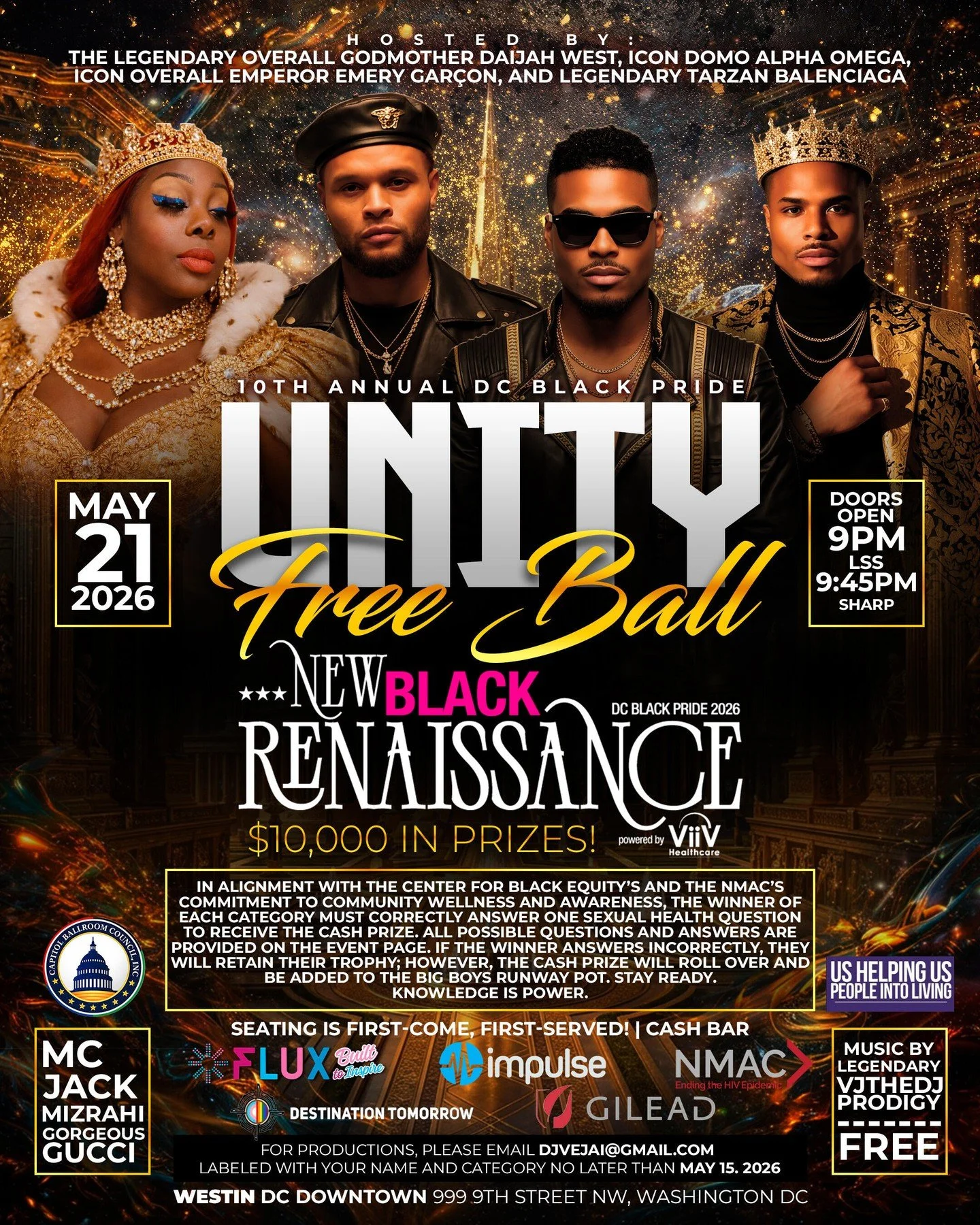 ✨ Ballroom is calling&hellip; are you answering? ✨⁠
⁠
The 10th Annual DC Black Pride Unity Ball is BACK&mdash;and we&rsquo;re celebrating a full decade of legacy, creativity, and community.⁠
⁠
💰 Over $10,000 in cash prizes⁠
📍 The Westin Downtown DC