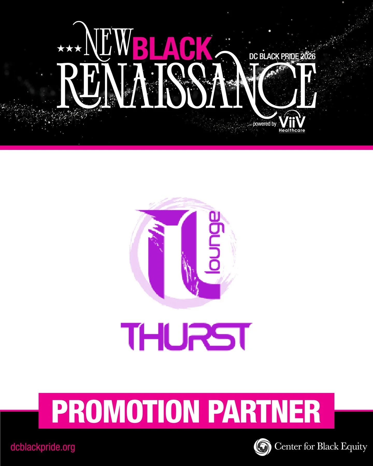 A New Black Renaissance is made even stronger by partners creating space for community, connection, and celebration.⁠
⁠
We are proud to recognize Thurst Lounge as the Official DC Black Pride Bar Lounge and a Promotion Partner for DC Black Pride 2026.