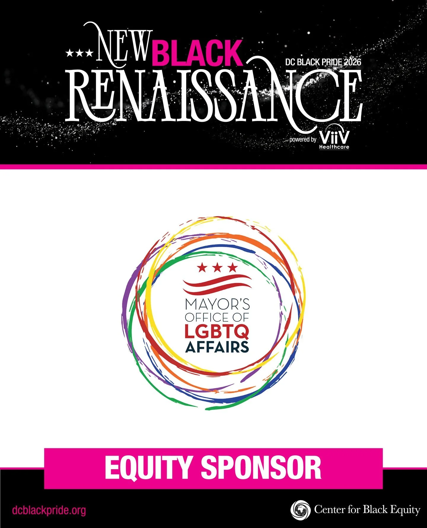 A New Black Renaissance is possible because of partners who show up not only for the moment, but throughout the year.⁠
⁠
We are proud to recognize the Mayor&rsquo;s Office of LGBTQ Affairs as an Equity Sponsor of DC Black Pride 2026.⁠
⁠
Their support