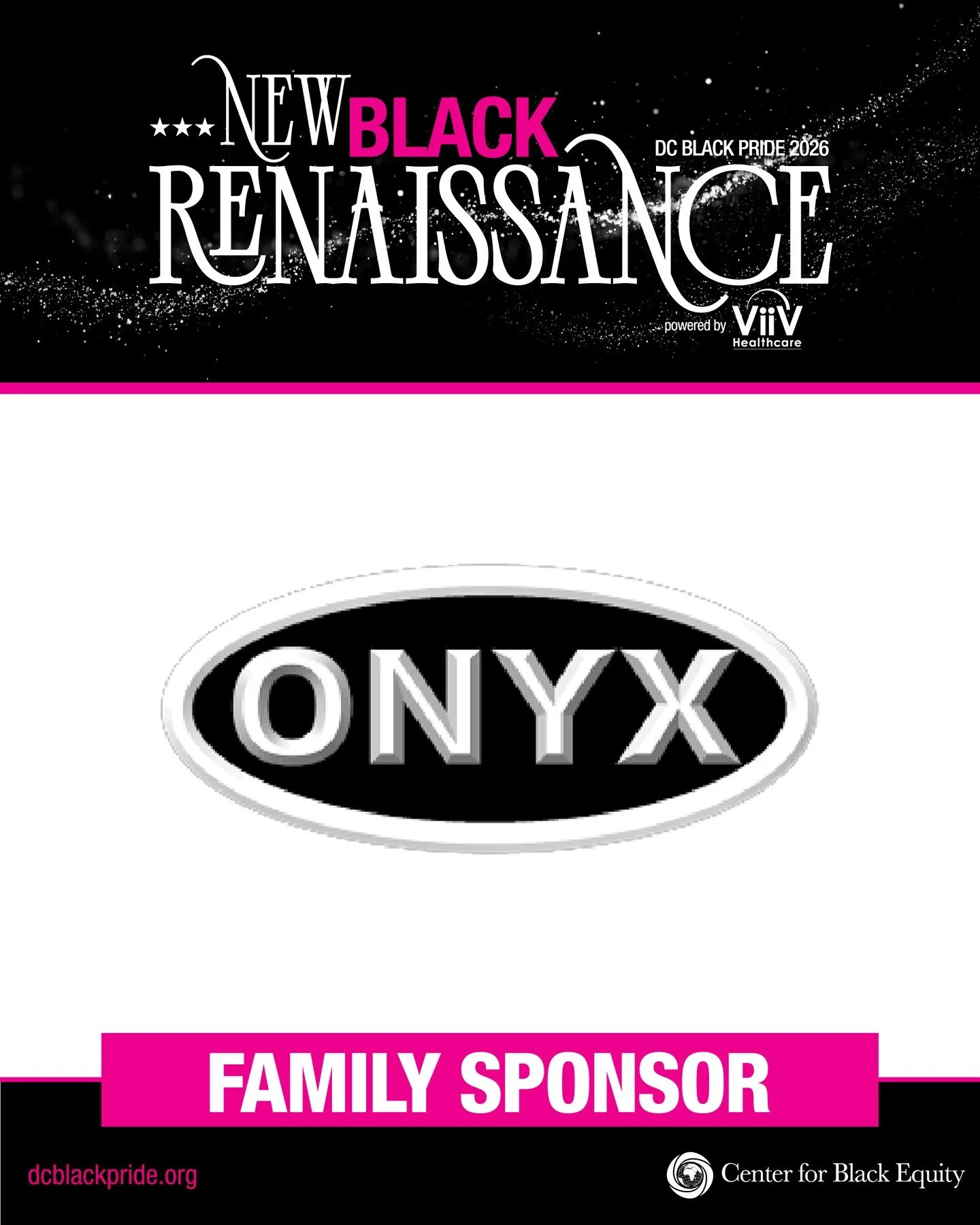 Family is at the heart of every movement, every legacy, and every renaissance.⁠
⁠
We are proud to recognize ONYX as a Family Sponsor of DC Black Pride 2026.⁠
⁠
Through brotherhood, education, community, and unapologetic visibility, ONYX helps create 