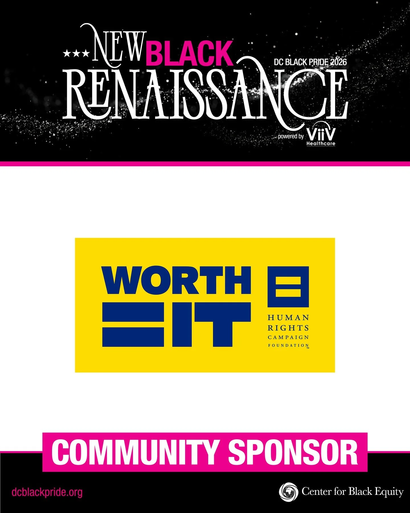 Community is where movements are built. Community is where change begins.⁠
⁠
We are proud to recognize the Human Rights Campaign Foundation as a Community Sponsor of DC Black Pride 2026.⁠
⁠
Their support helps strengthen the spirit of connection, adv