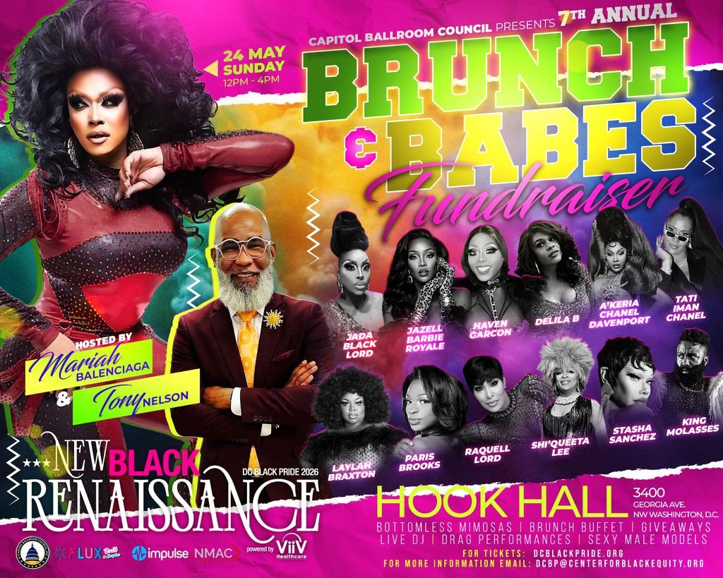 Tickets are moving FAST! ✨⁠
⁠
The 7th Annual Brunch &amp; Babes Fundraiser is back for DC Black Pride 2026, and you do not want to miss this one.⁠
⁠
Join the Capitol Ballroom Council for an unforgettable afternoon of brunch, bottomless mimosas, givea
