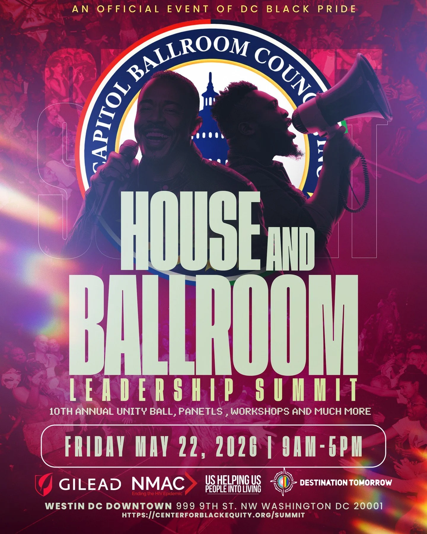 House and Ballroom. Leadership. Community. Impact.⁠
Join us for the House and Ballroom Leadership Community of Practice Summit, an official event of DC Black Pride, bringing together leaders, advocates, HIV CBOs, and local collaborative partners for 