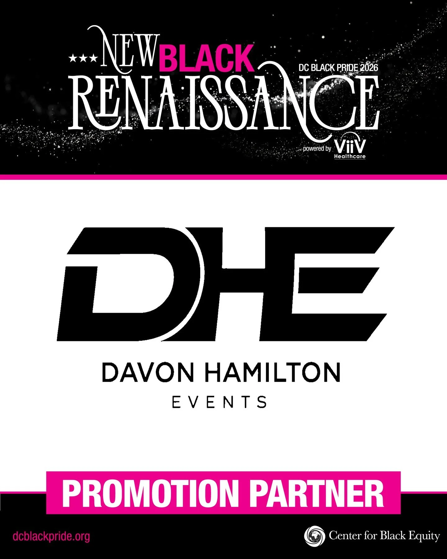 Collaboration keeps DC Black Pride moving. 💗⁠
⁠
We are proud to recognize Davon Hamilton Events as a Promotion Partner of DC Black Pride 2026.⁠
⁠
Thank you for helping amplify the celebration, connection, and community spirit of this year&rsquo;s Ne