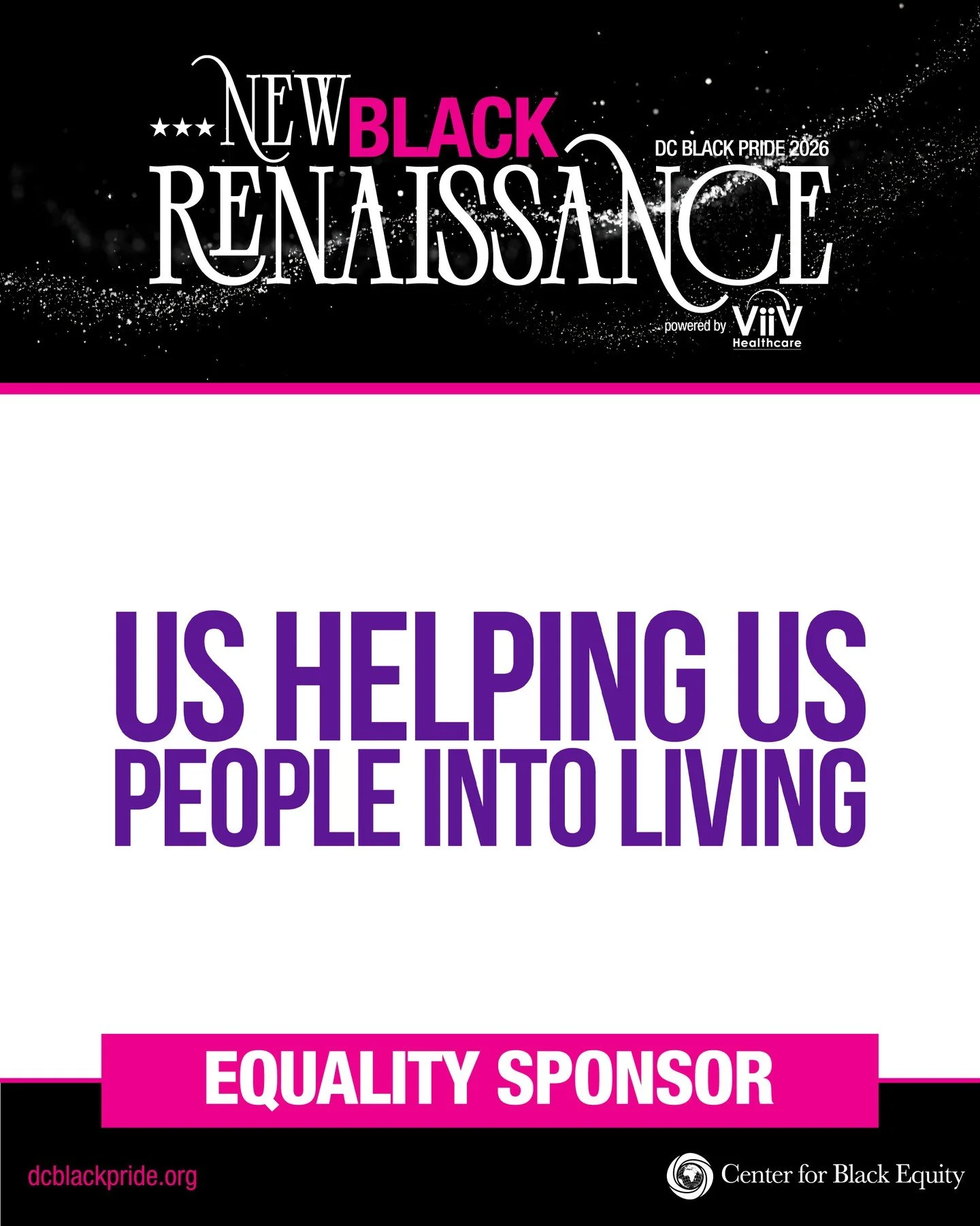 We are proud to recognize Us Helping Us as an Equality Sponsor of DC Black Pride 2026.⁠
⁠
For years, Us Helping Us has been a trusted force in our community, advancing health, wellness, HIV prevention, care, and support for Black LGBTQ+ people across