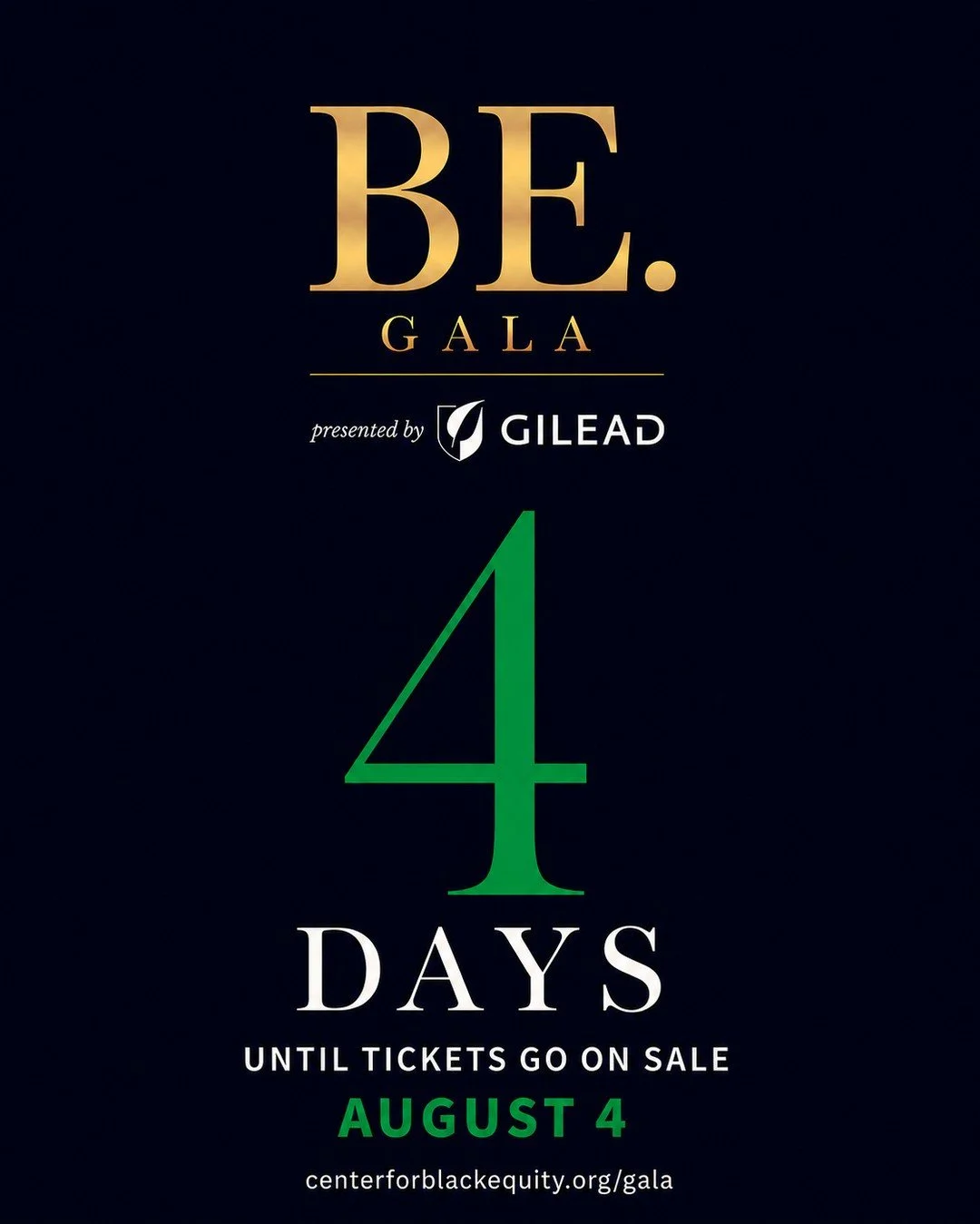 Only 4 days remain until tickets for the 2026 BE. Gala go on sale.⁠
⁠
This signature evening will bring our community, partners, and supporters together to celebrate the leaders and visionaries advancing equity for Black LGBTQ+ people worldwide.⁠
⁠
M