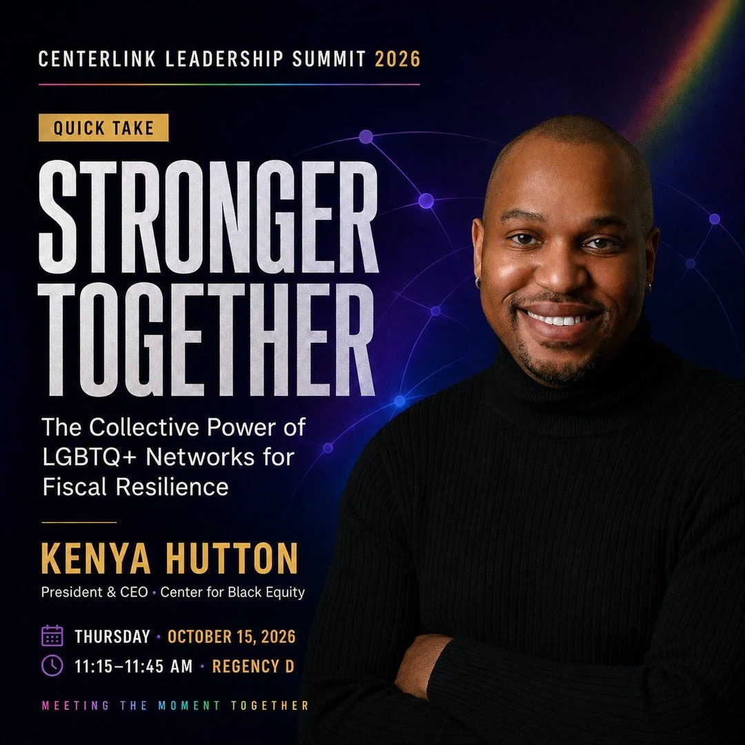 I&rsquo;m excited to join the CenterLink Leadership Summit 2026 for a Quick Take on the power of collective action.⁠
⁠
🏳️&zwj;🌈 STRONGER TOGETHER⁠
The Collective Power of LGBTQ+ Networks for Fiscal Resilience⁠
⁠
As funding landscapes shift and poli