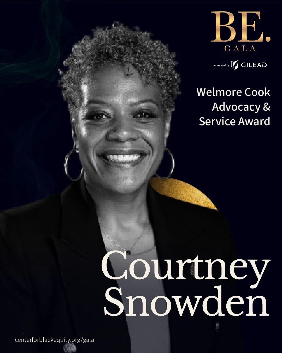 **Service is what turns advocacy into impact.**⁠
⁠
The Center for Black Equity is proud to recognize Courtney Snowden with the Wellmore Cook Advocacy &amp; Service Award at the 2026 BE. Gala.⁠
⁠
A sixth-generation Washingtonian, Courtney has built a 
