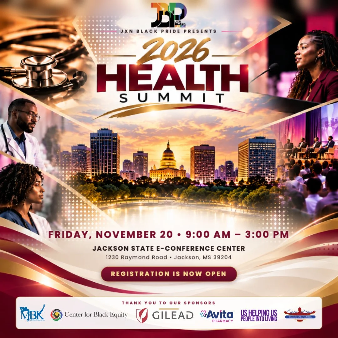 Our health. Our voices. Our future. 🖤🤎⁠
The Jackson Black Pride 2026 Health Summit is⁠
a full day of real talk, real resources, and real⁠
community, because when we show up for our⁠
health, we show up for each other.⁠
📅 Friday, November 20, 2026⁠
