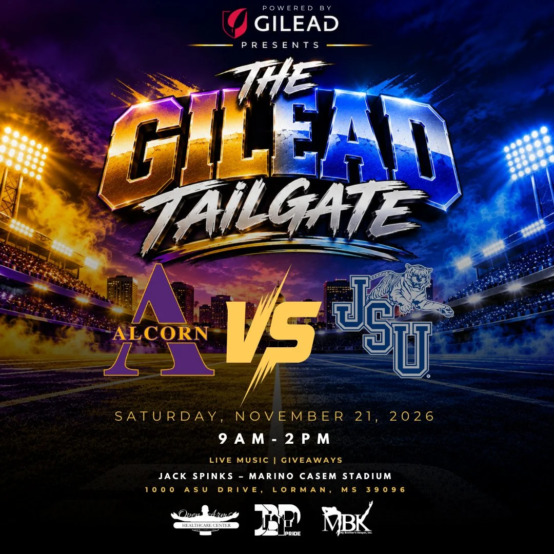 Purple and gold or blue and white&mdash;who are⁠
you bringing to the tailgate?⁠
The Gilead Tailgate is bringing live music,⁠
giveaways, and community spirit to Alcorn⁠
State University for ASU vs. JSU! Join Jackson⁠
Black Pride, My Brother&rsquo;s Ke