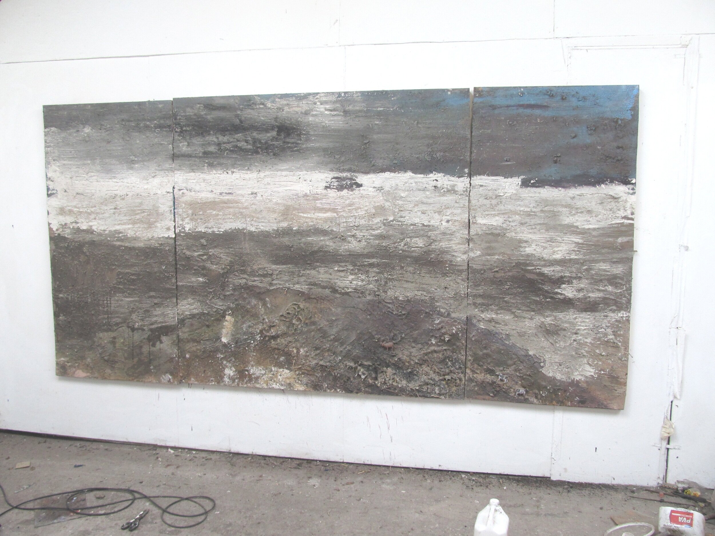 Estuary, Wind, White Sea and Cows 174 x 316cms.jpg