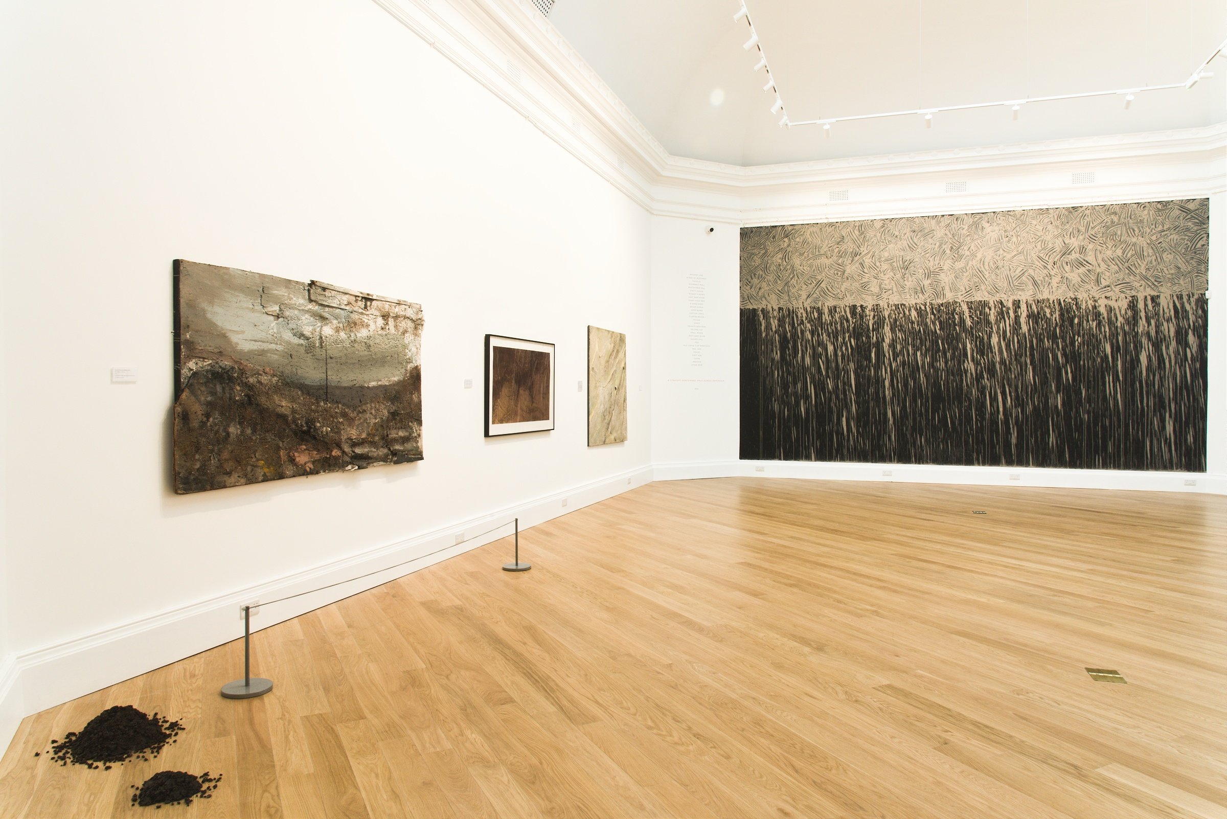 Part of Earth Digging Deep in British Art 1781-2022, image with Richard Long, Susan Derges