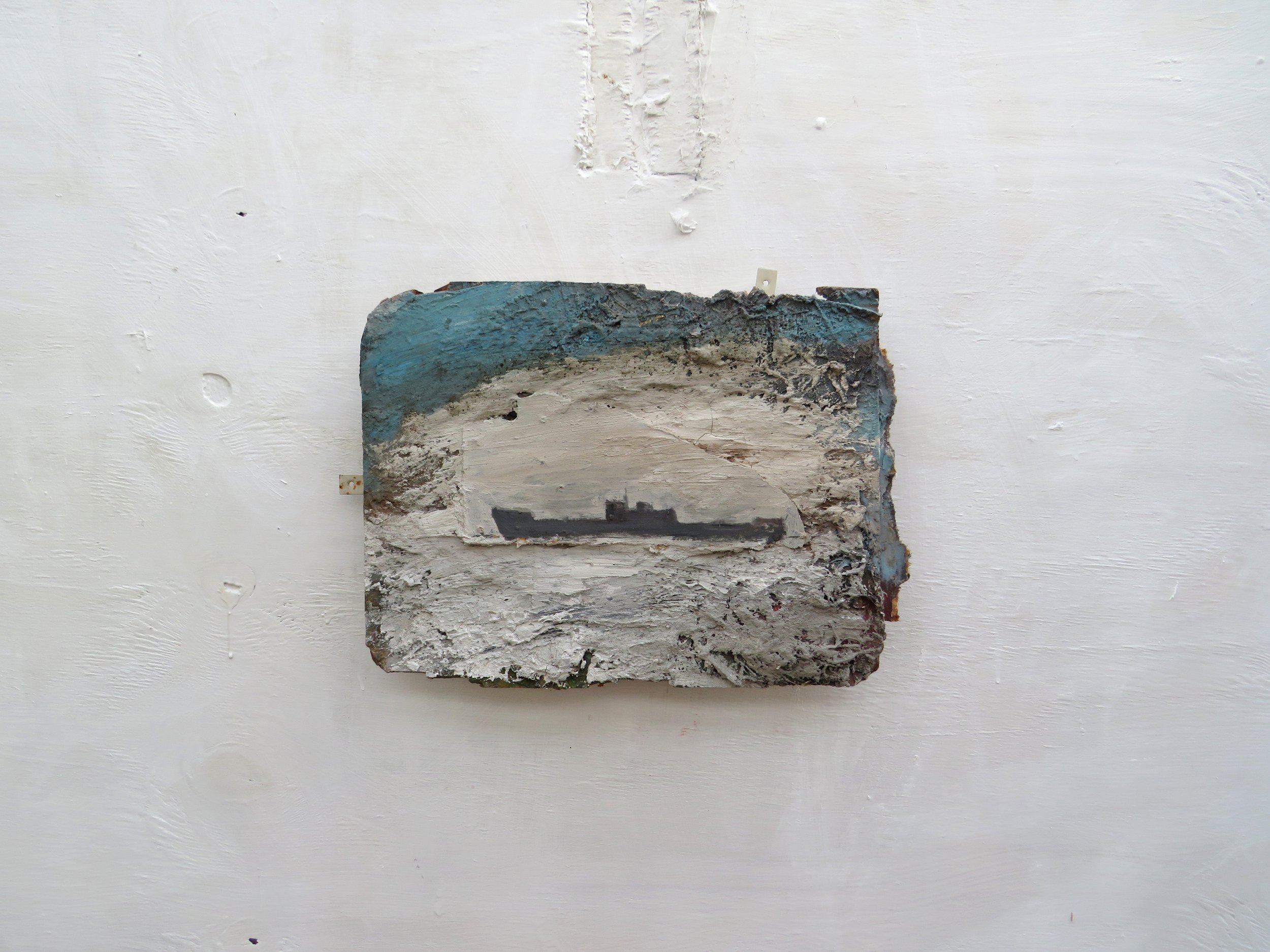 Whute Sea and Ghost Ship 31 x 43 cms