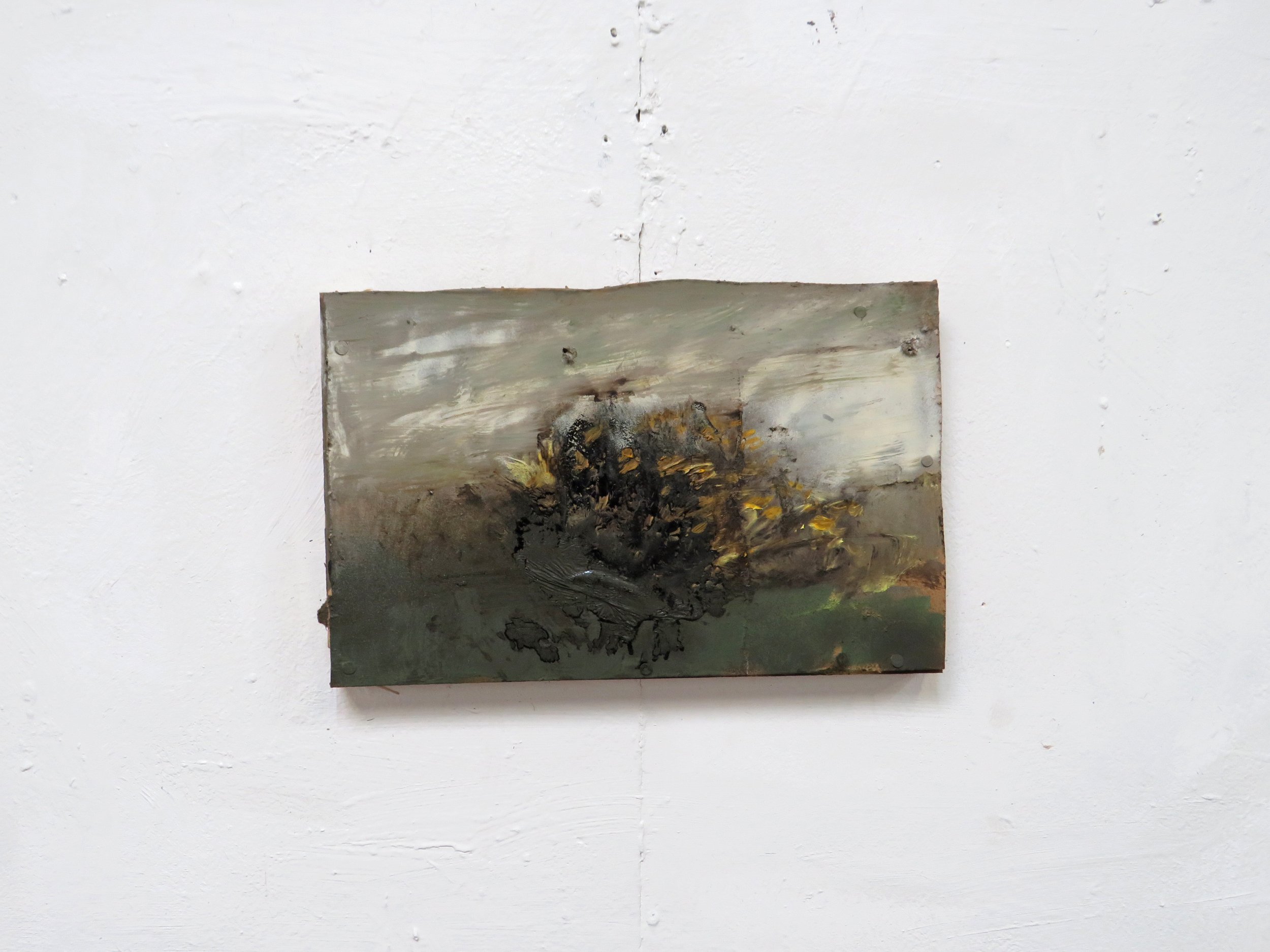 Gorse Bush and storm two 28 x 46 cms