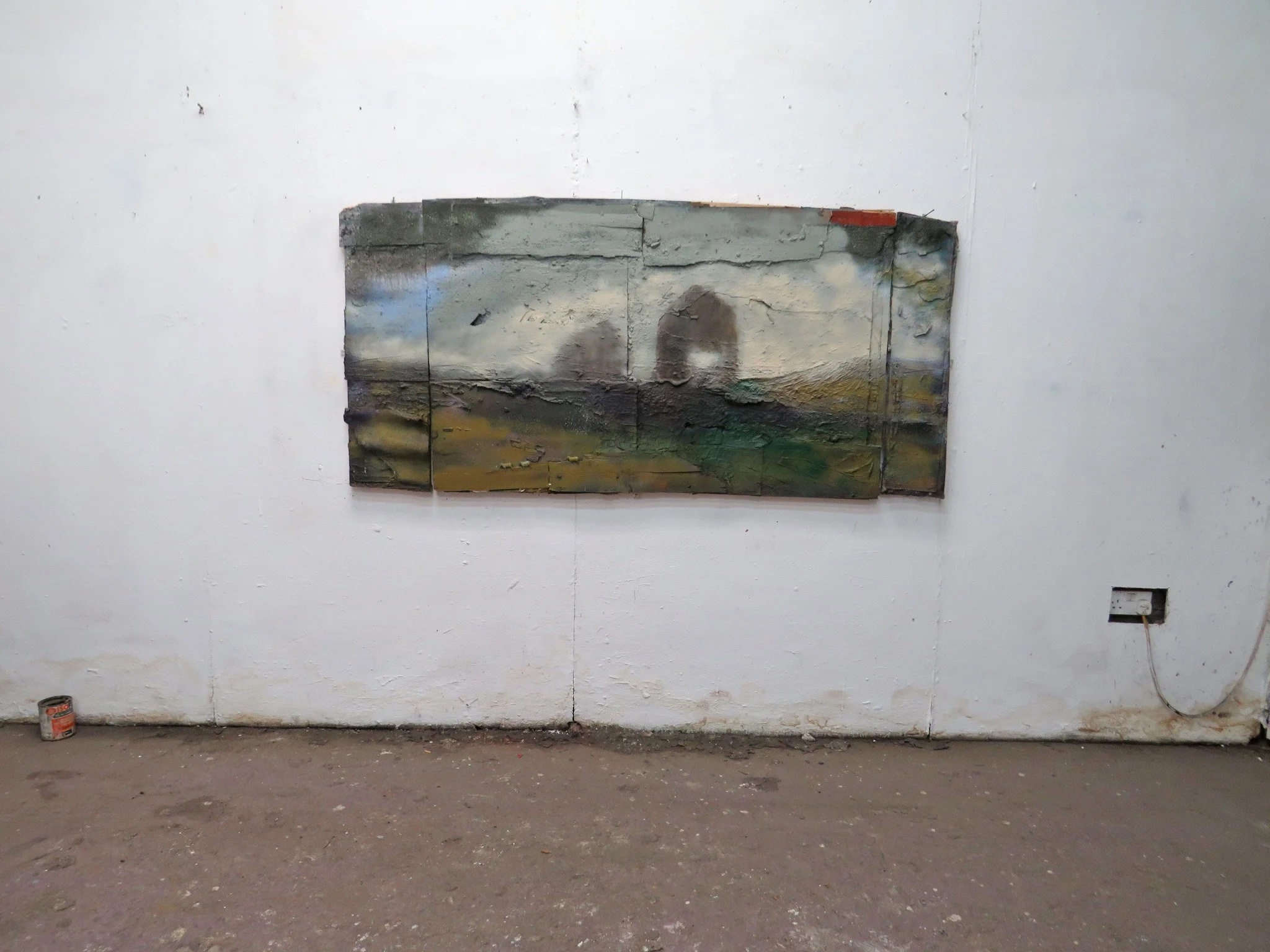 Ruin, Wilderness and Sheep 92 x 192 cms