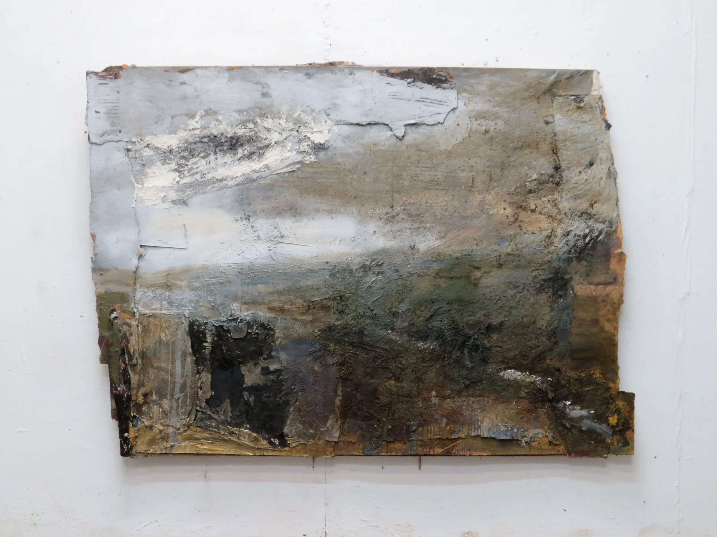 Spring, Wind, Valley, Moor, Grey Sky and single cloud 130 x 180 cms