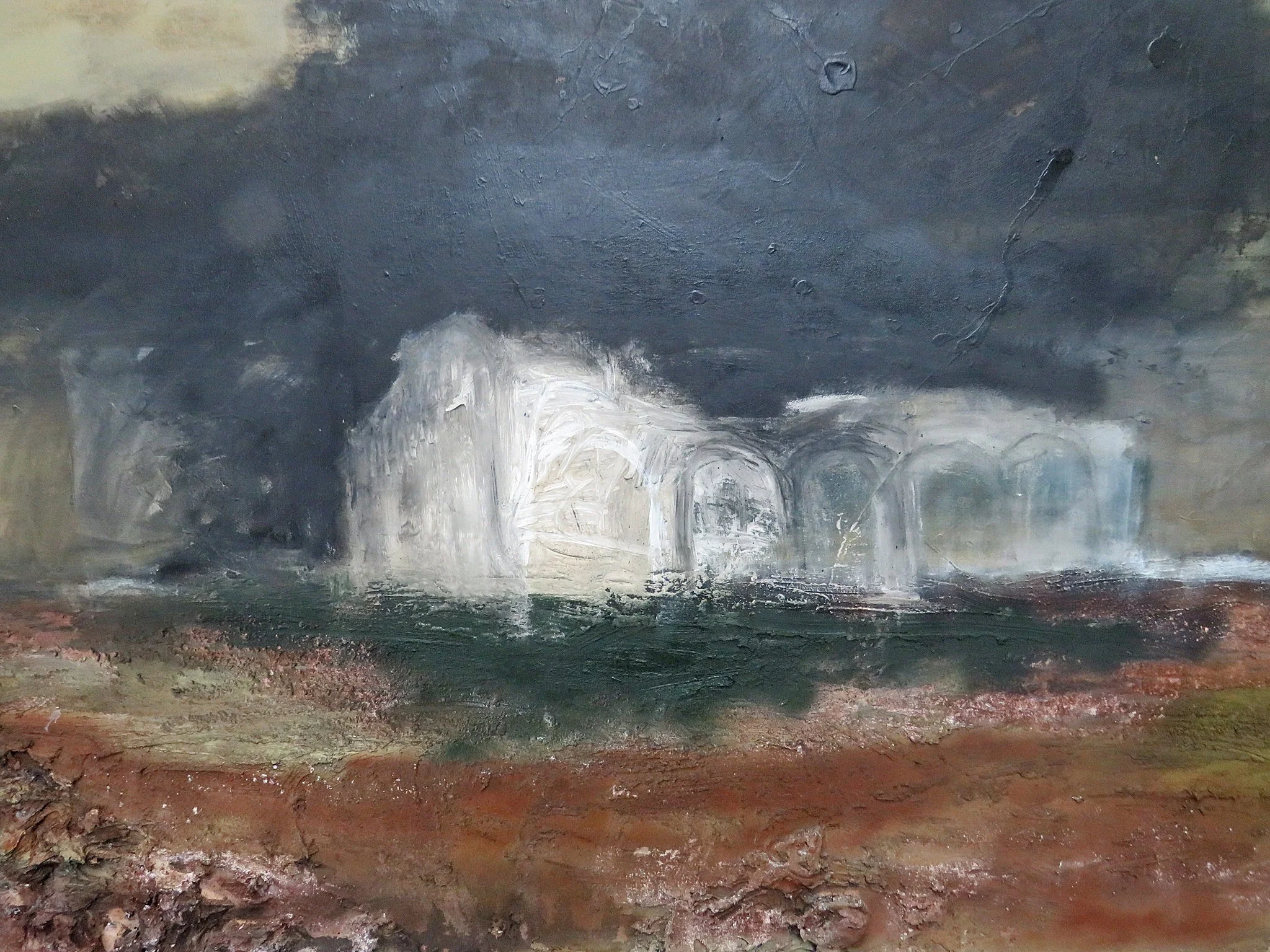 Submarine Building Ruin, Bulldozed Wilderness detail 112 x 251 cms