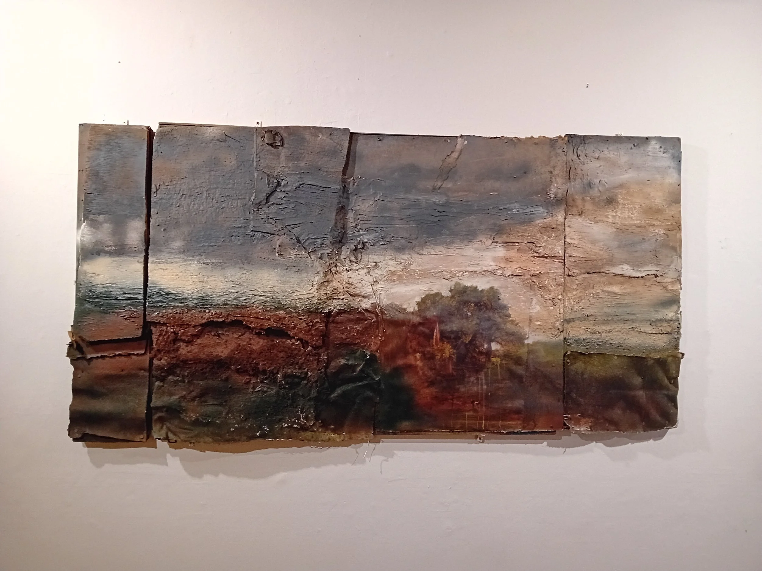 Memory of Brown Wilderness and Constables Hay Wain 95 x 185 cms