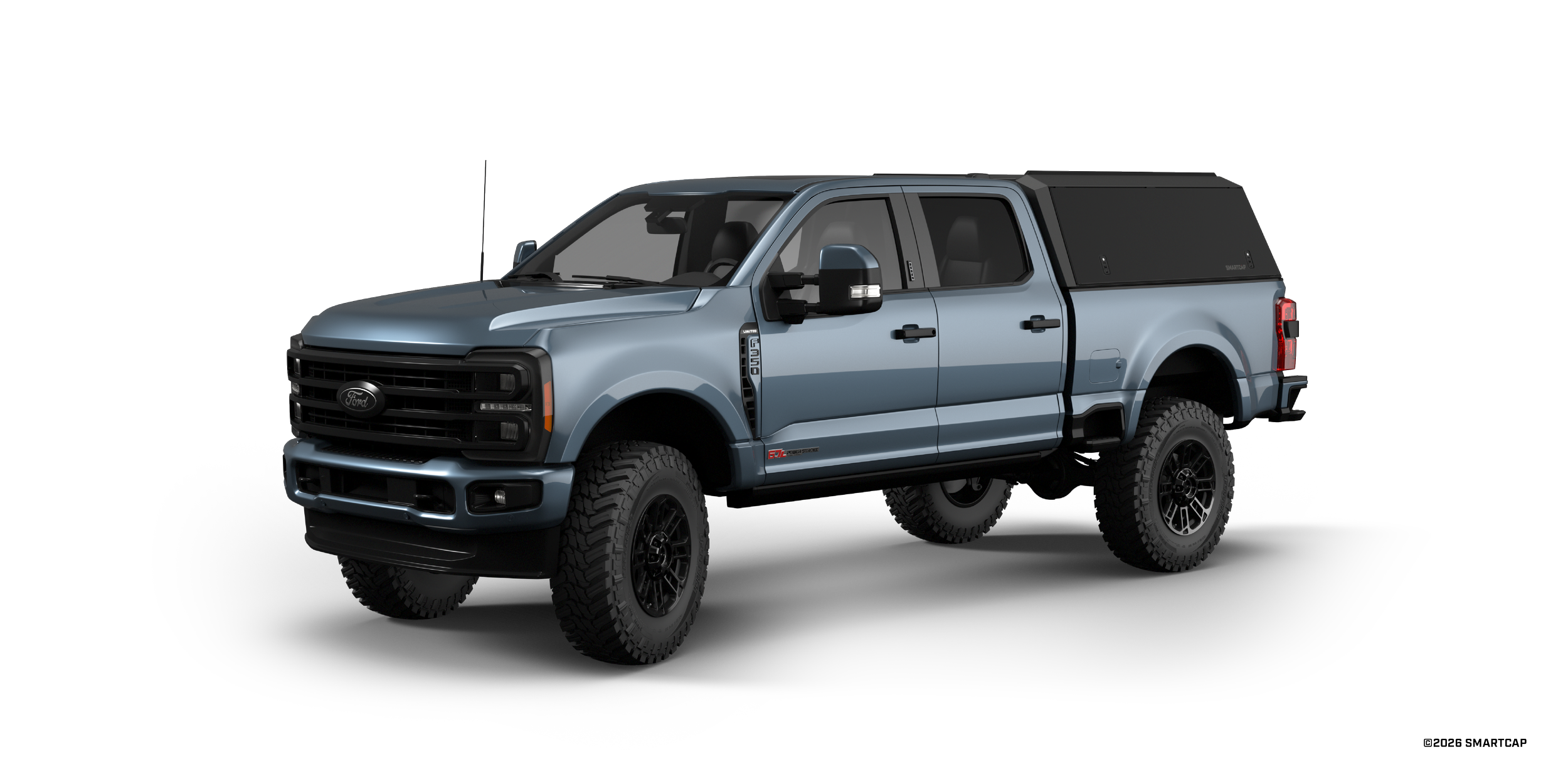 SmartCap Edge Sport Ford Super Duty 2023+ Standard Bed BN 1 Drivers Front Three Quarter.png