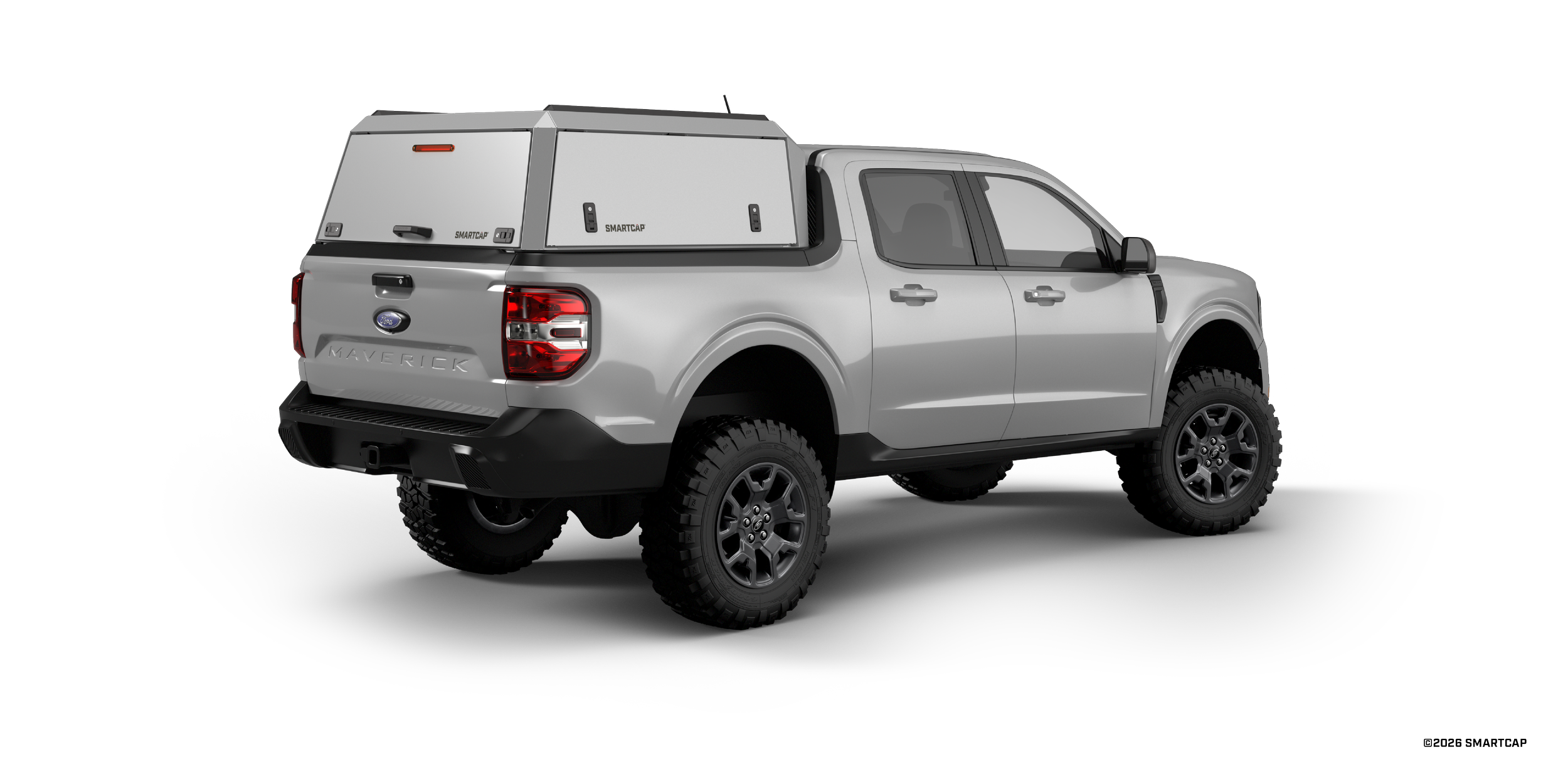 SmartCap Edge Defender Ford Maverick 2022+ Short Bed WN 5 Passenger Rear Three Quarter.png
