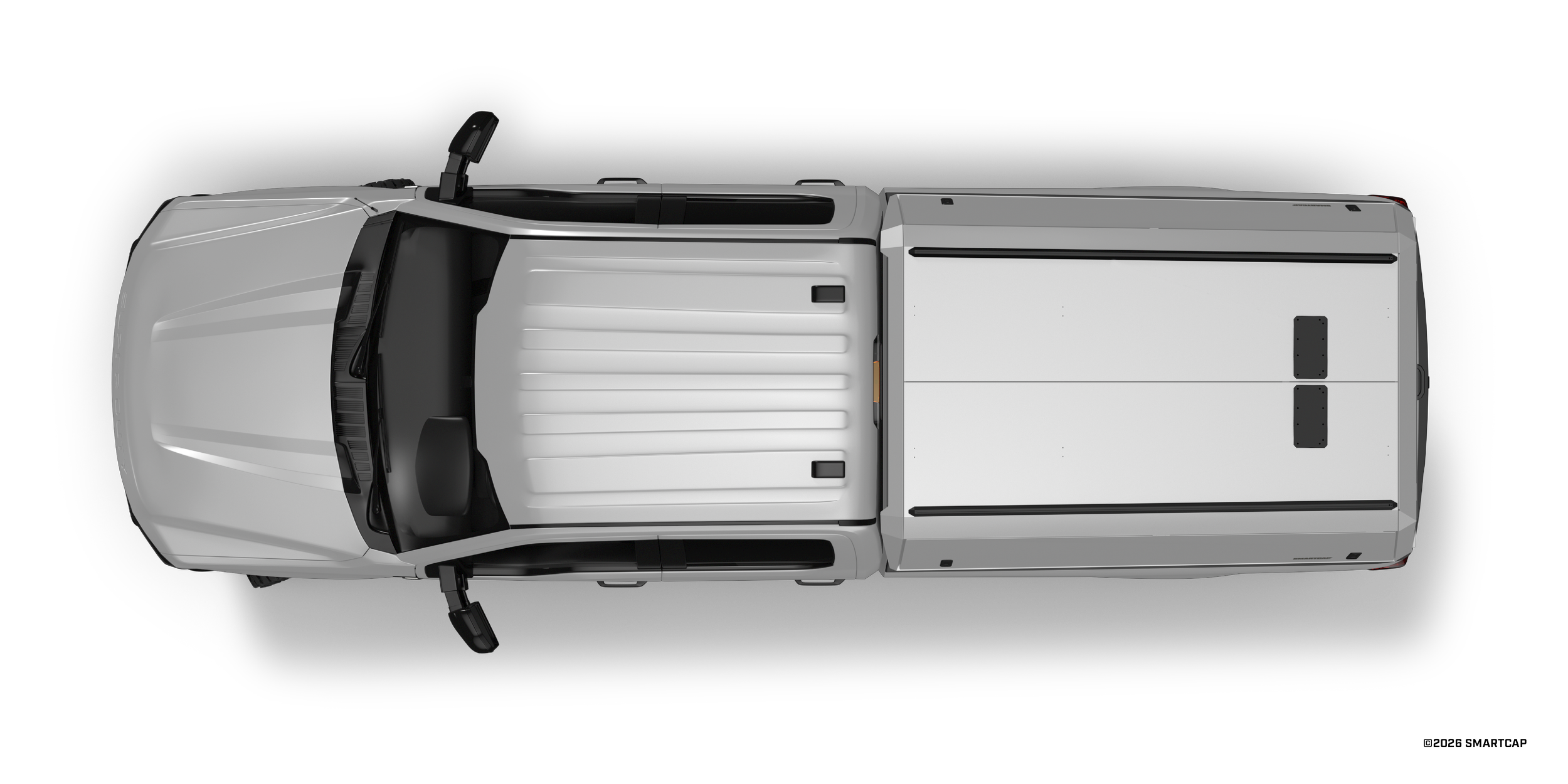 SmartCap Edge Commercial Ford Super Duty 2023+ Long Bed WN 6 Top View.png