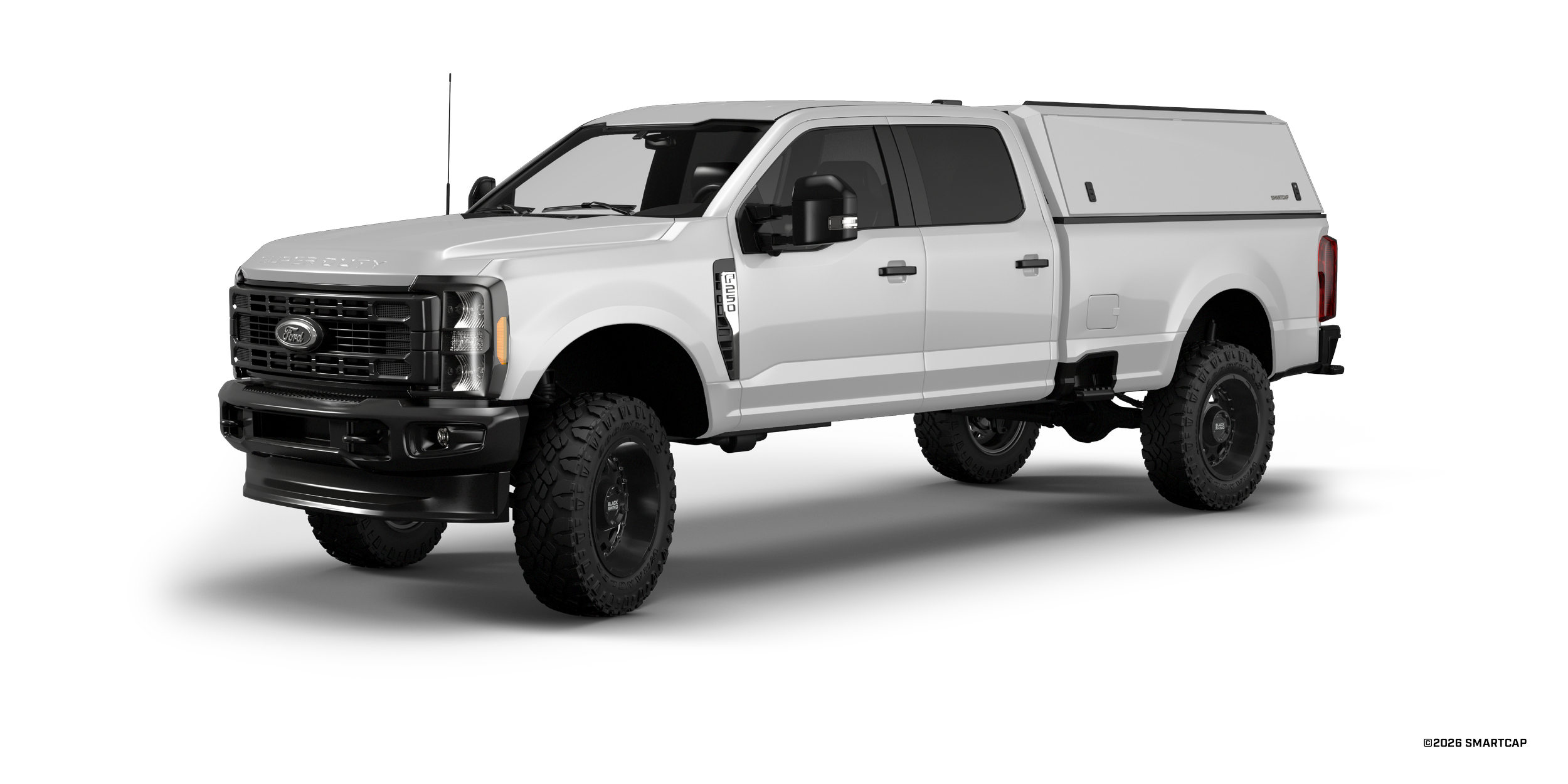 SmartCap Edge Commercial Ford Super Duty 2023+ Long Bed WN 1 Drivers Front Three Quarter.png