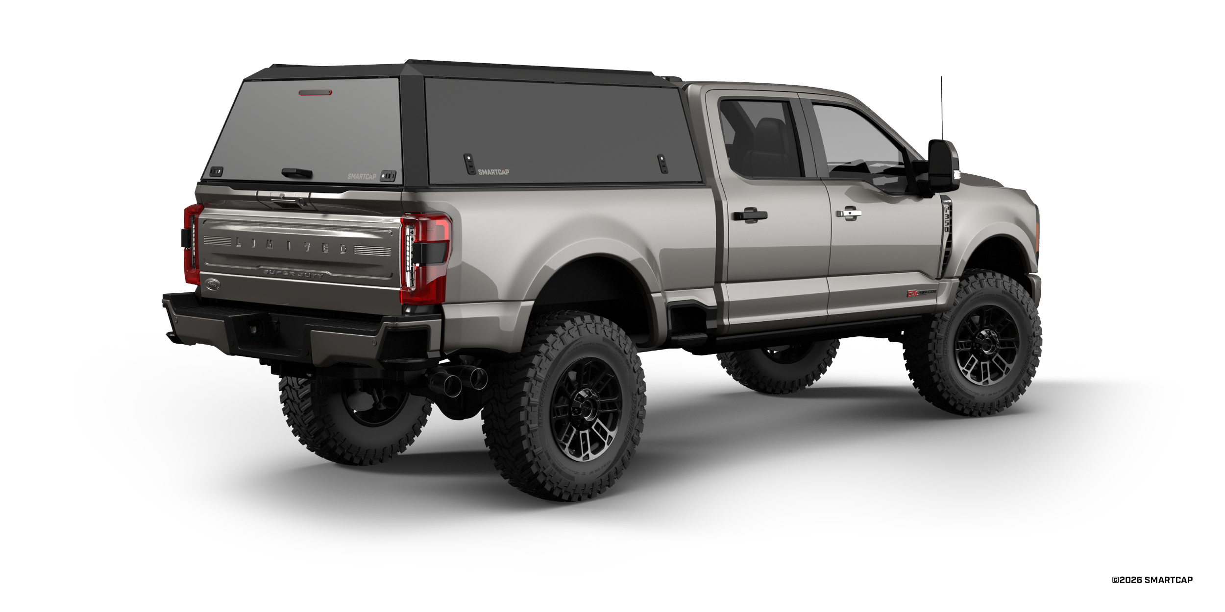 SmartCap Edge Defender Ford Super Duty 2023+ Standard Bed MB 5 Passenger Rear Three Quarter.png