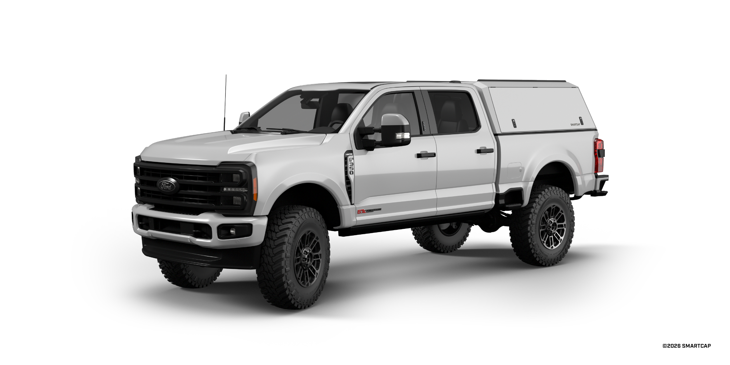 SmartCap Edge Commercial Ford Super Duty 2023+ Standard Bed WN 1 Drivers Front Three Quarter.png