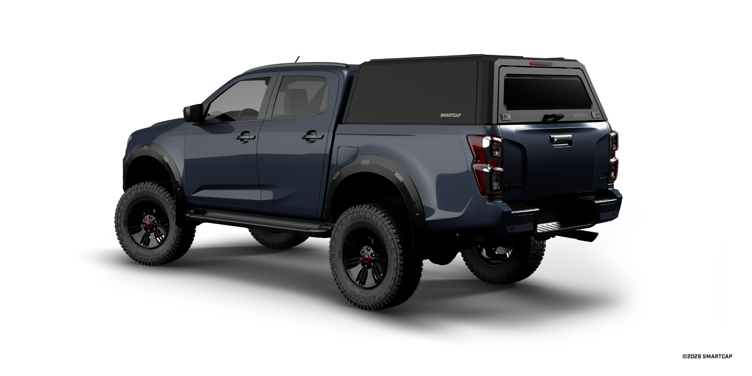SmartCap EVOh Hatchback Isuzu D-Max 2019+ Double Cab 3 Drivers Rear Three Quarter.png