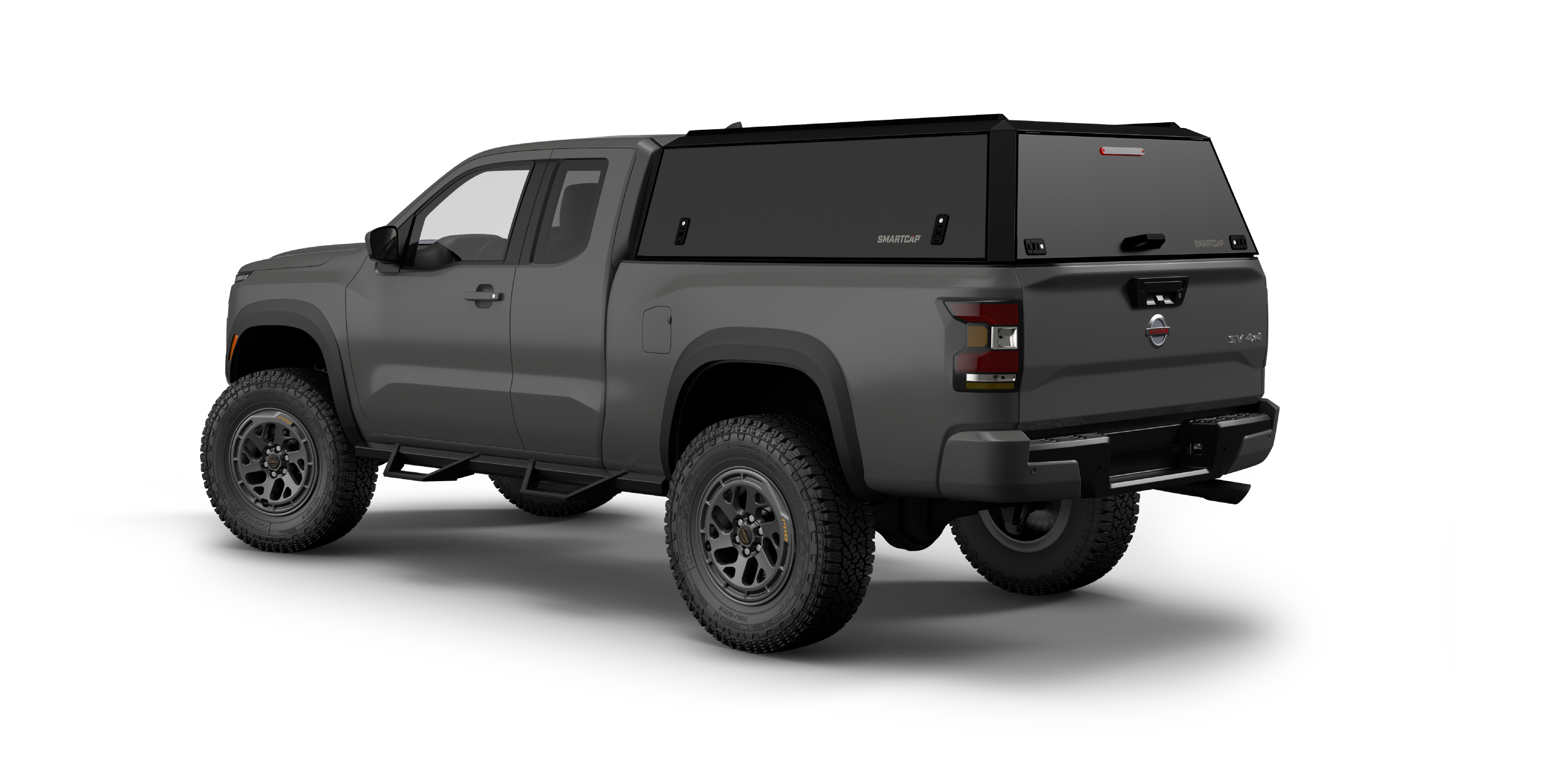 SmartCap Edge Defender Nissan Frontier 2022+ 6ft Bed 3 Drivers Rear Three Quarter.png