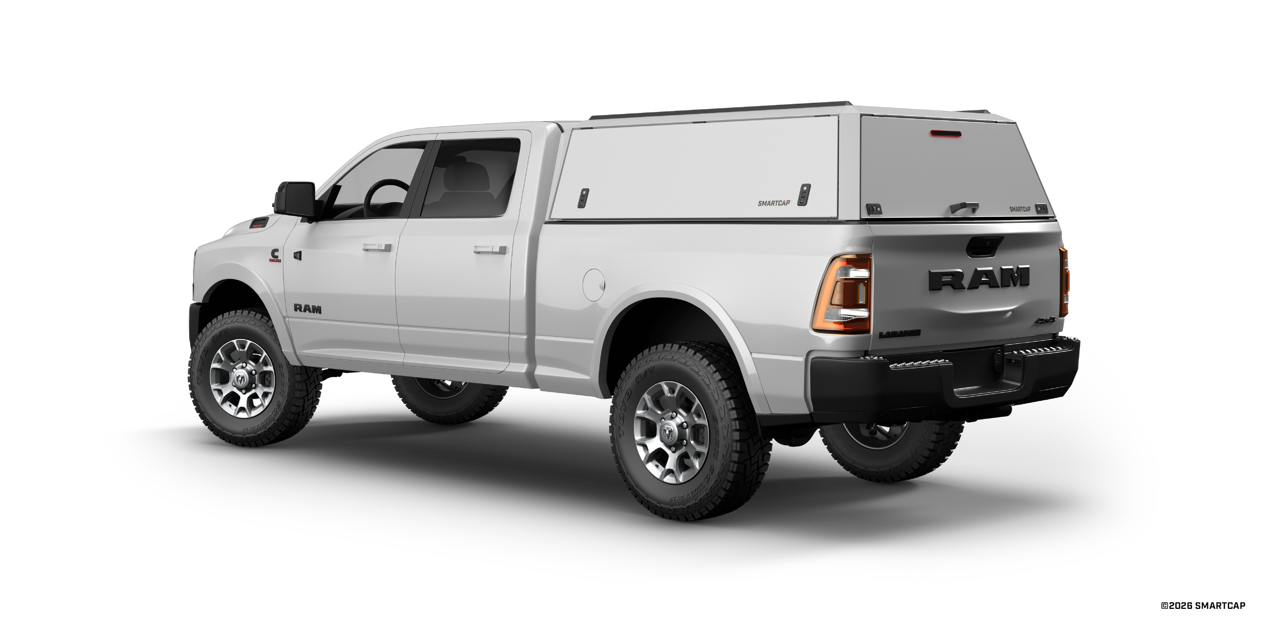 SmartCap Edge Defender RAM 2500 HD 2020+ Standard Bed WN 3 Drivers Rear Three Quarter.png