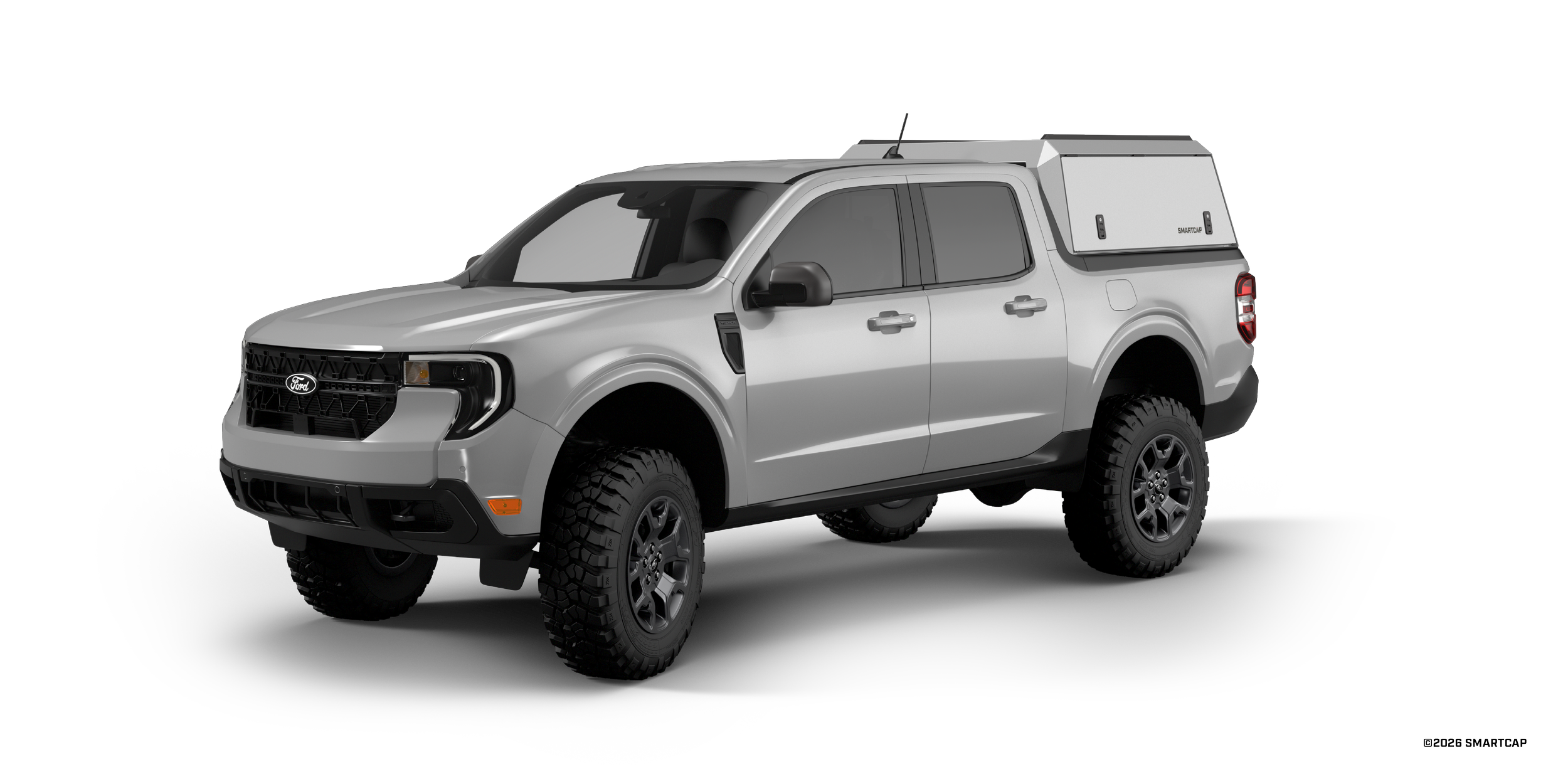SmartCap Edge Commercial Ford Maverick 2022+ Short Bed WN 1 Drivers Front Three Quarter.png