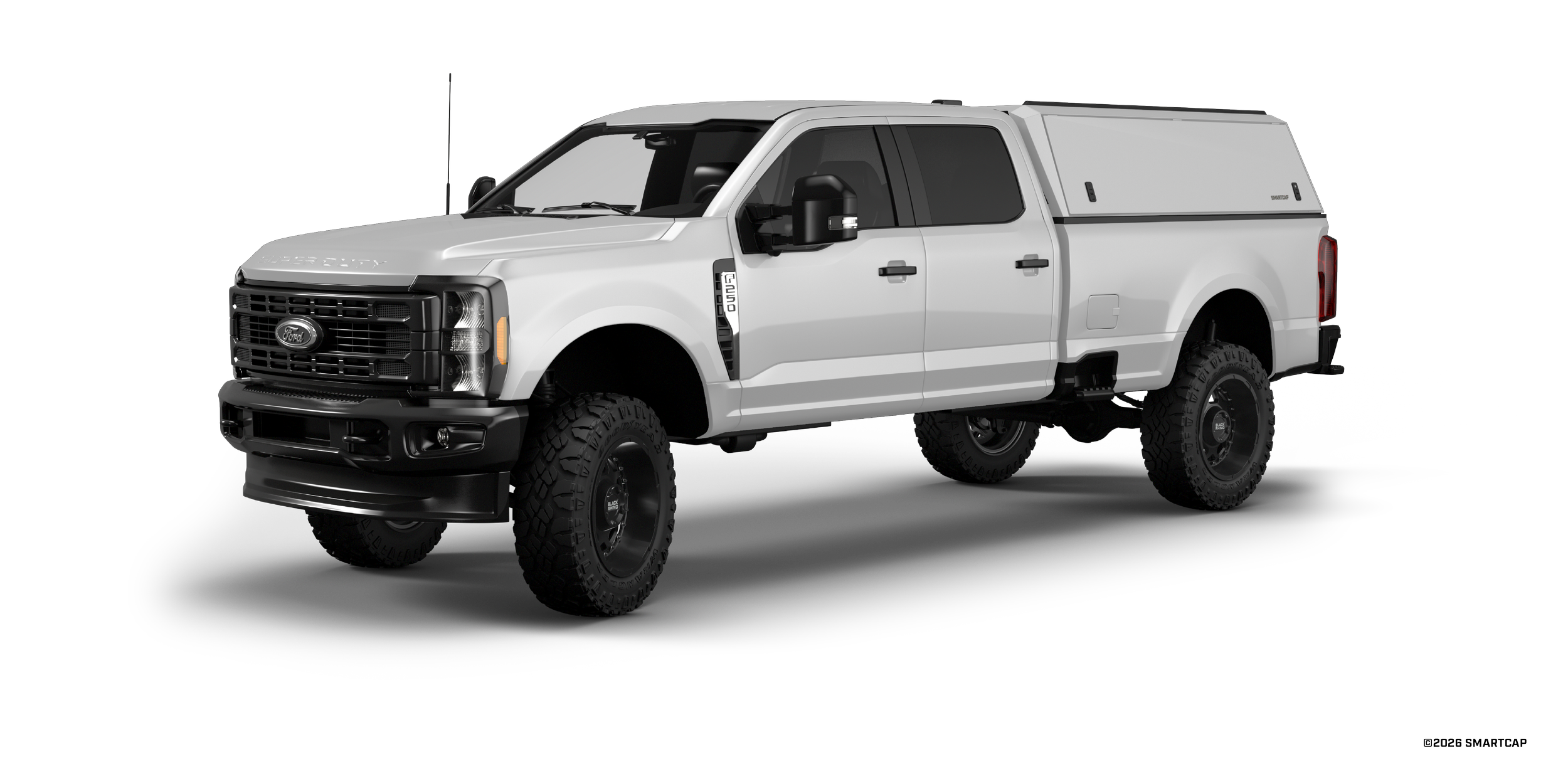 SmartCap Edge Commercial Ford Super Duty 2023+ Long Bed WN 1 Drivers Front Three Quarter.png