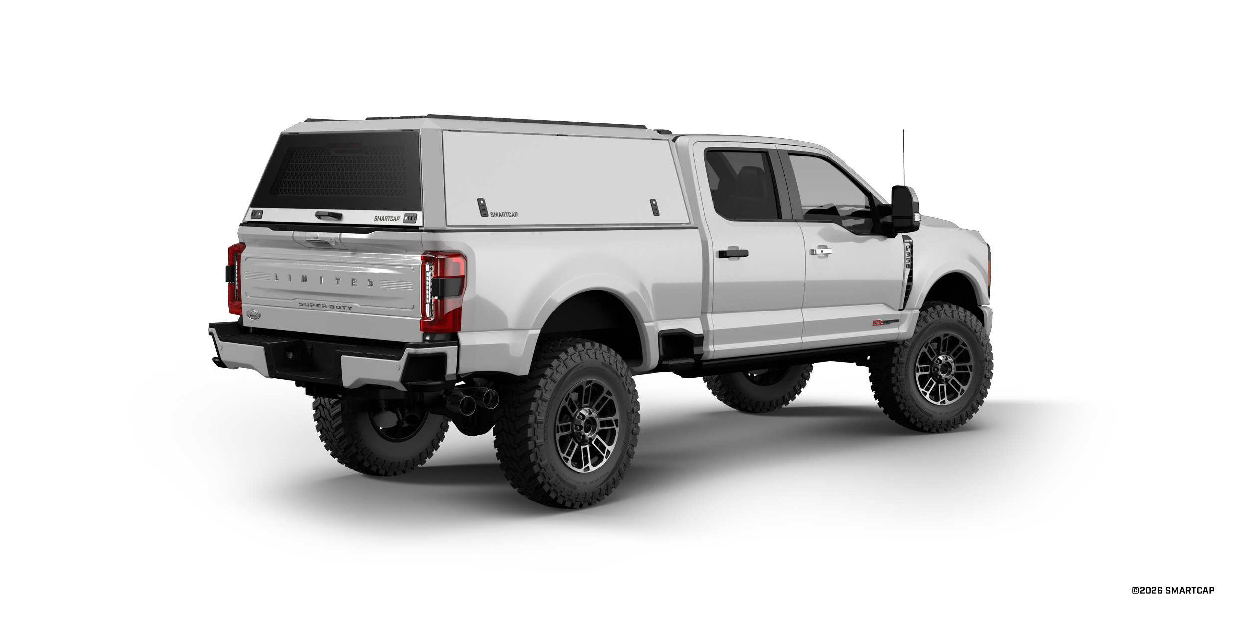 SmartCap Edge Commercial Ford Super Duty 2023+ Standard Bed WN 5 Passenger Rear Three Quarter.png