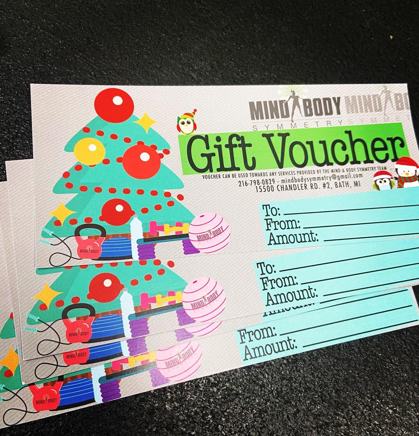 Holiday Gift Vouchers are available. Give the gift of health. Ho Ho Ho one more rep you Go 💪
#mindbodysymmetry #happyholiday #merrychristmas🎄