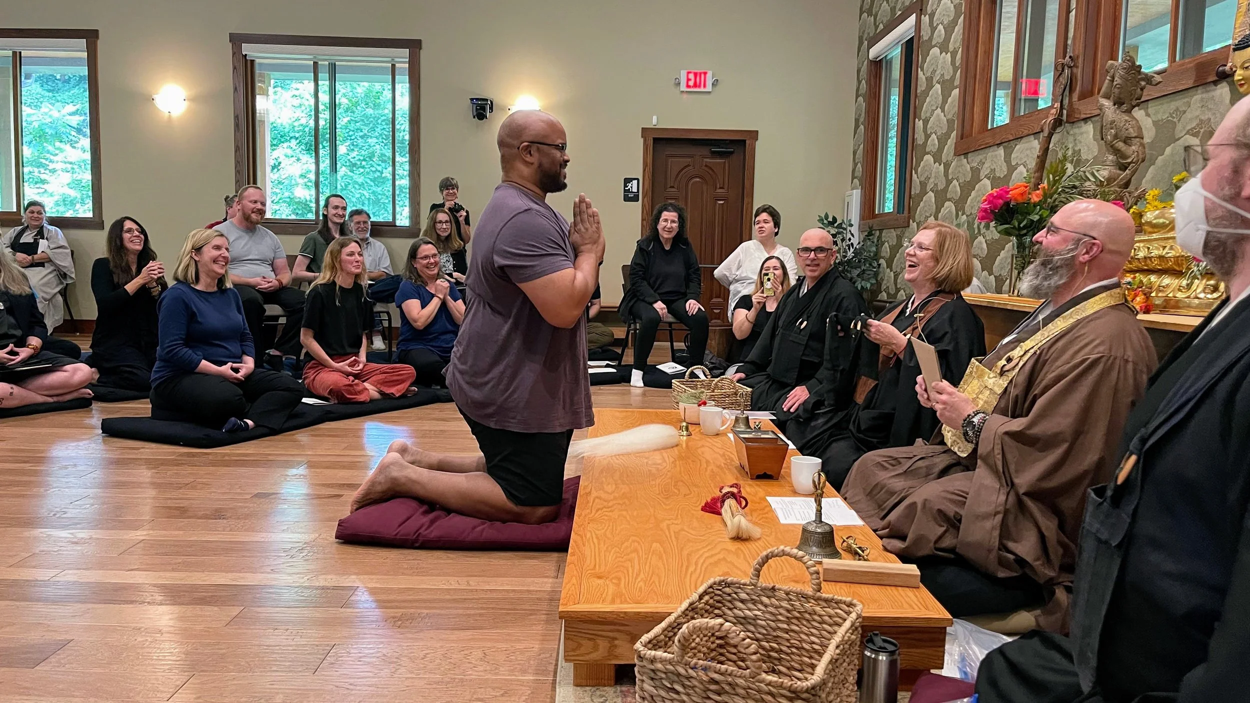 A 2022 initiate receiving the precepts from the Teachers.